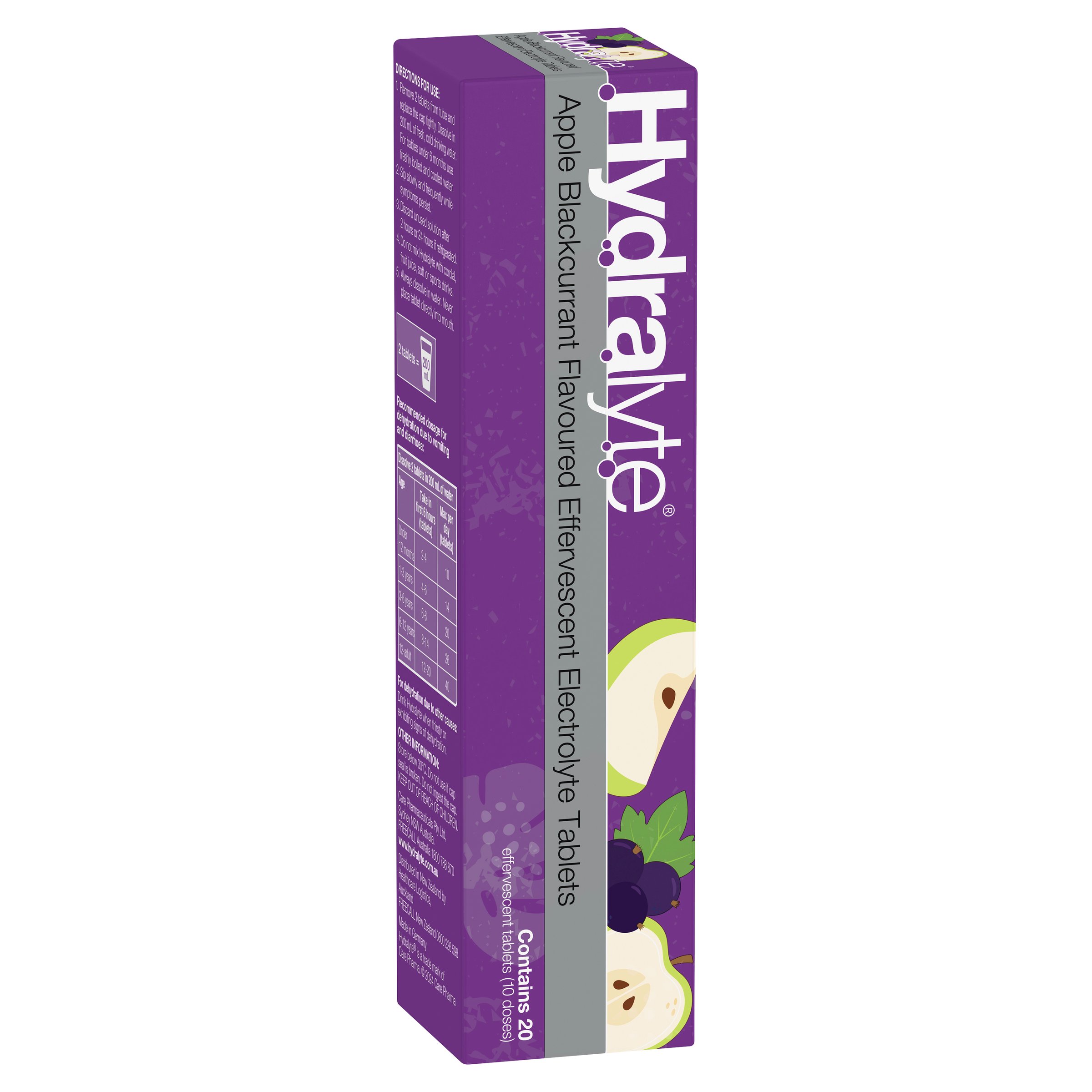 Hydralyte Effervescent Apple/Blackcurrant 20 tablets - Image 12