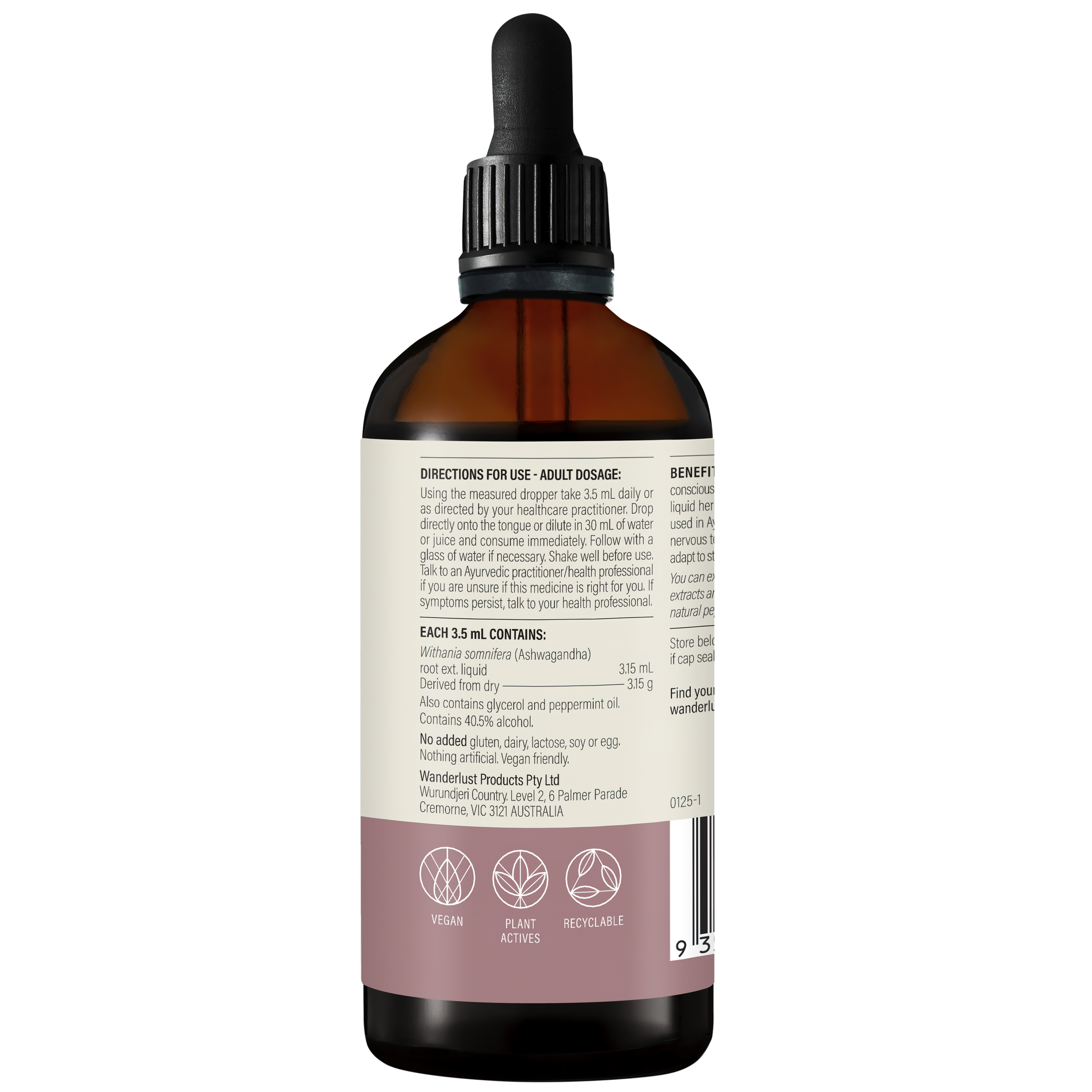 Wanderlust Ashwagandha 140ml - Image 3