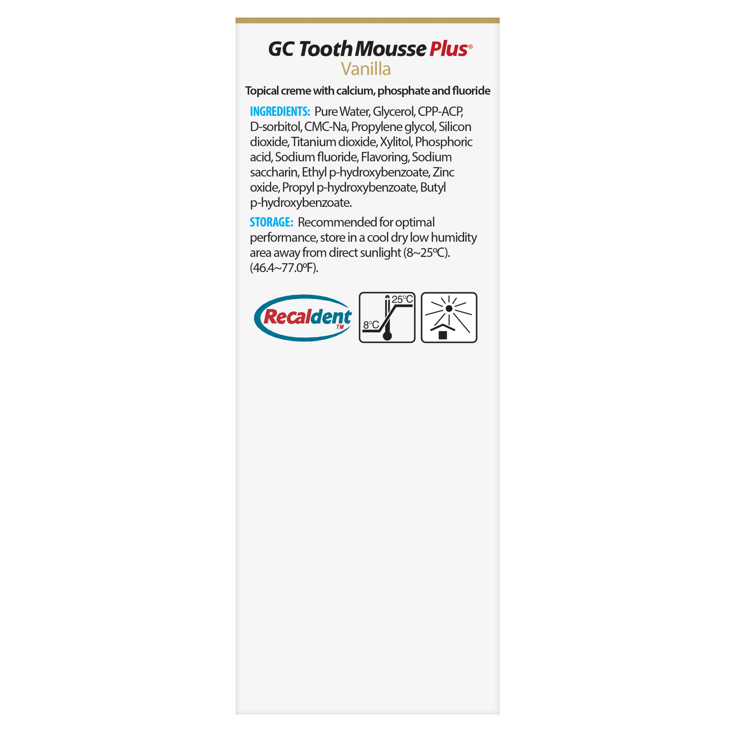 GC Tooth Mousse Plus Vanilla 40g - Image 2