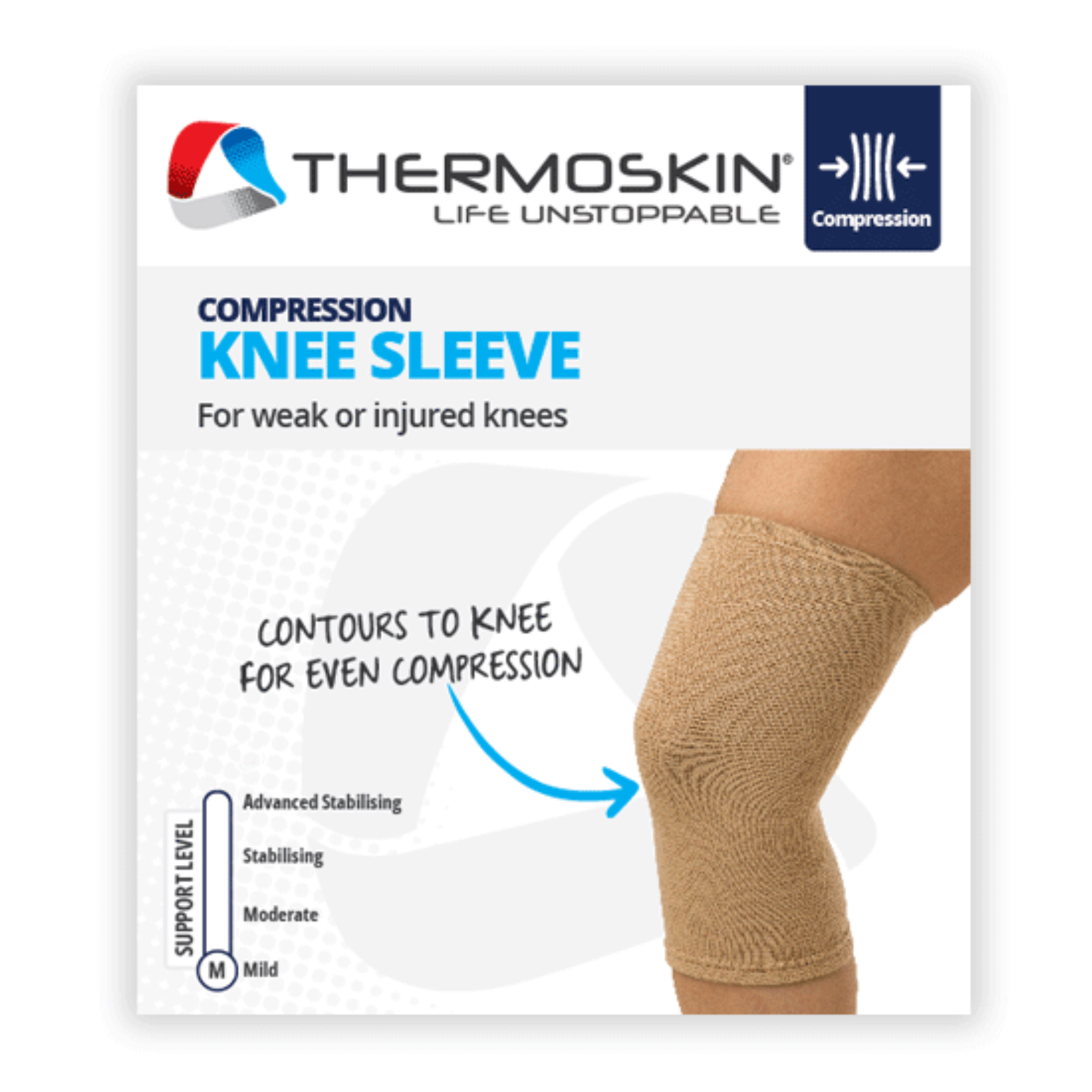 Thermoskin Compression Knee Sleeve Small - Image 2