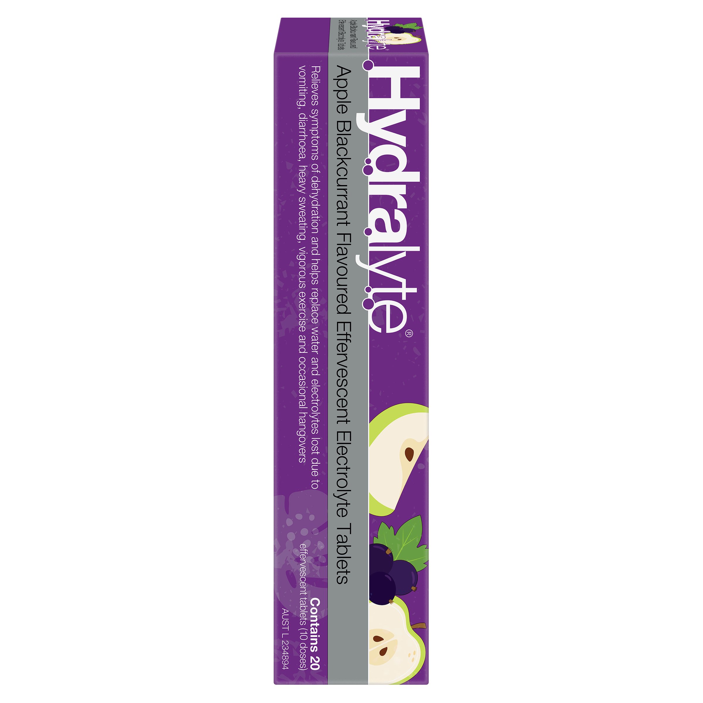 Hydralyte Effervescent Apple/Blackcurrant 20 tablets - Image 1