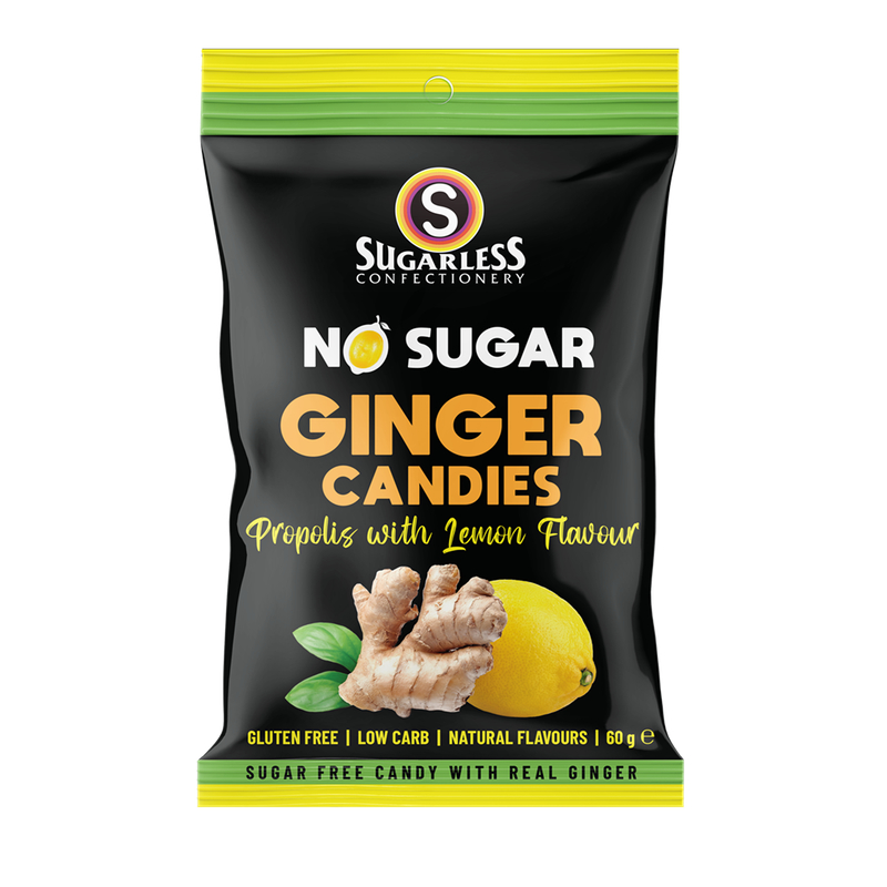 Sugarless Ginger Candies Propolis With Lemon Flavour 60g