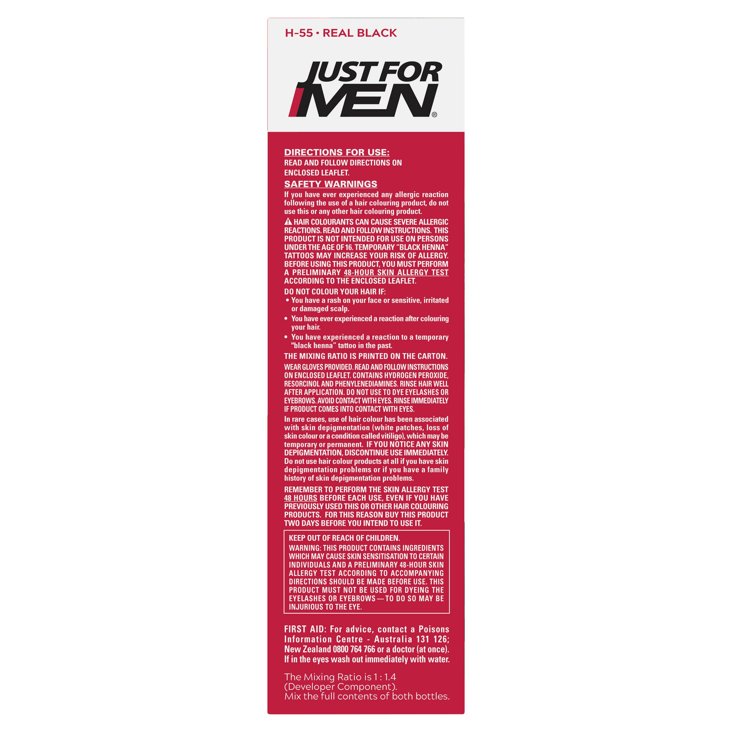 Just For Men Shampoo-In Haircolour Natural Real Black 1 pack - Image 2