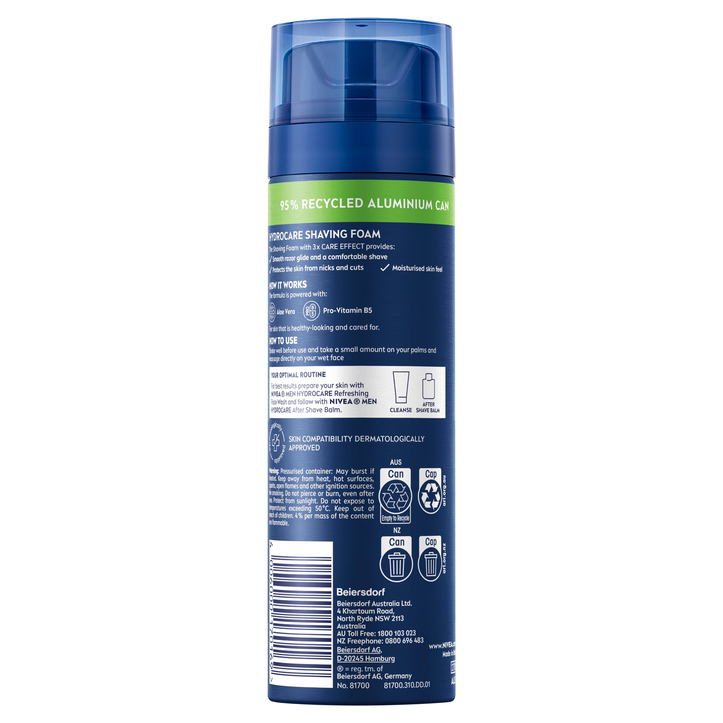 Nivea Men Hydrocare Shave Foam 200ml - Image 2