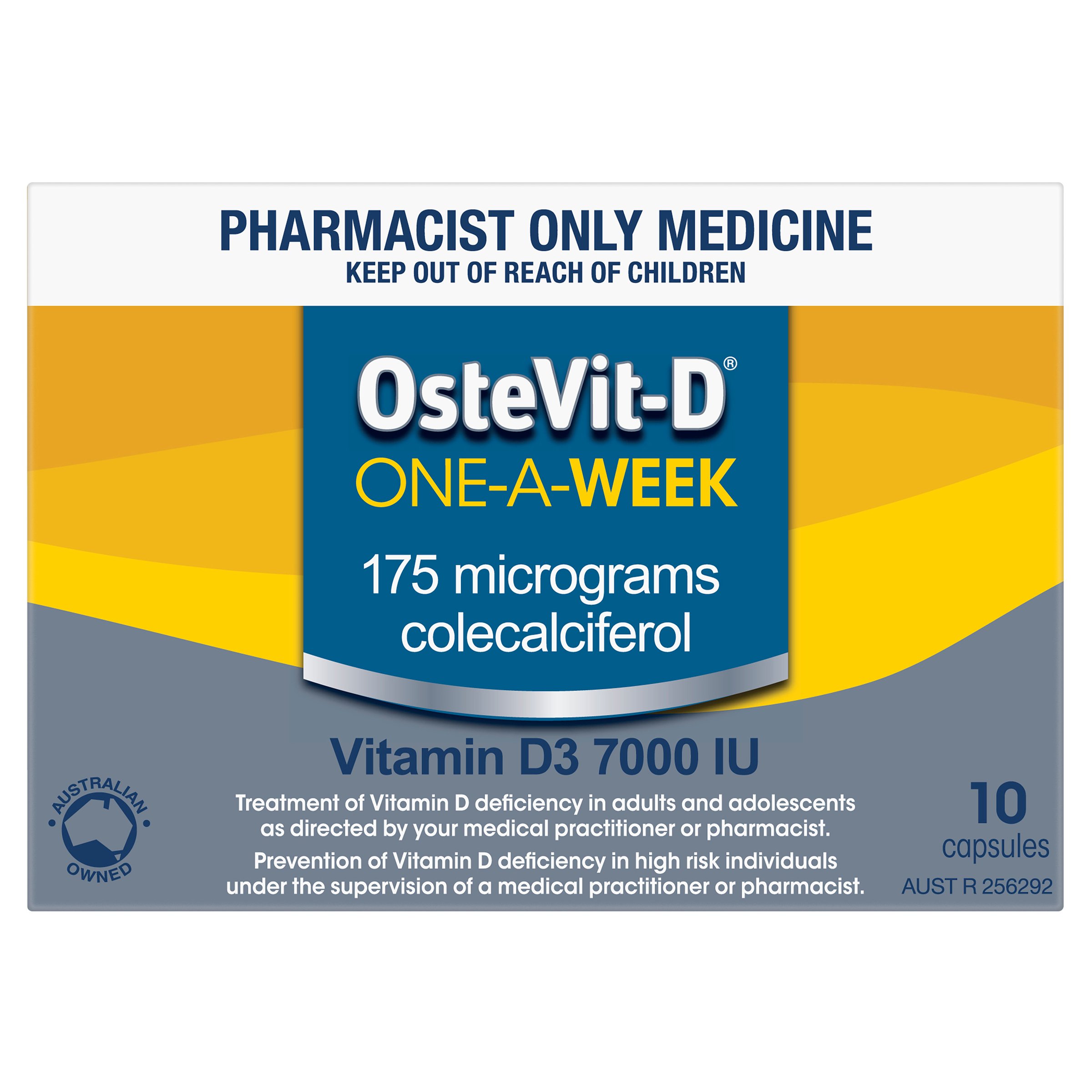 OsteVit-D One-A-Week Vitamin D3 7000IU - 10 capsules - Image 1