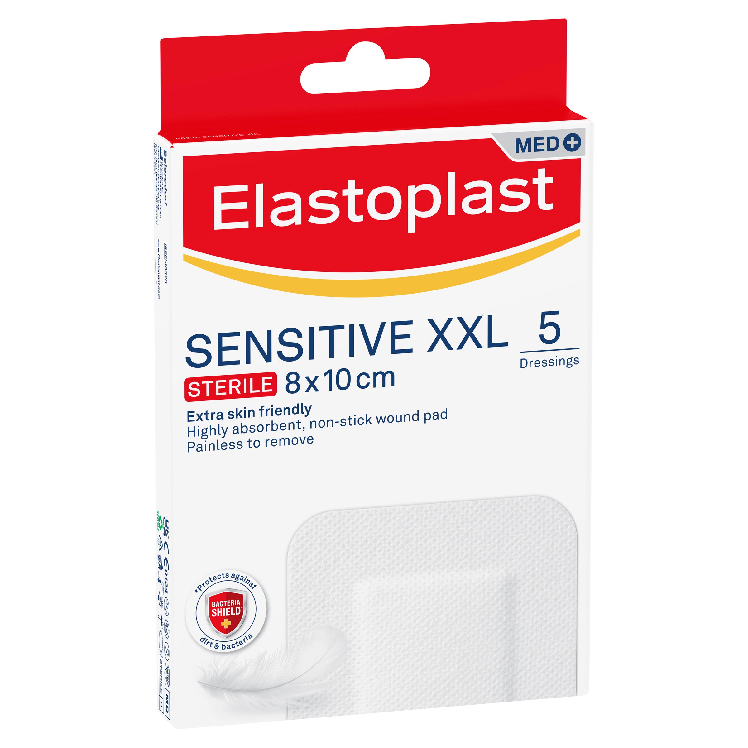 Elastoplast Sensitive XXL Dressing 8 x 10cm - 5 pack - Image 4
