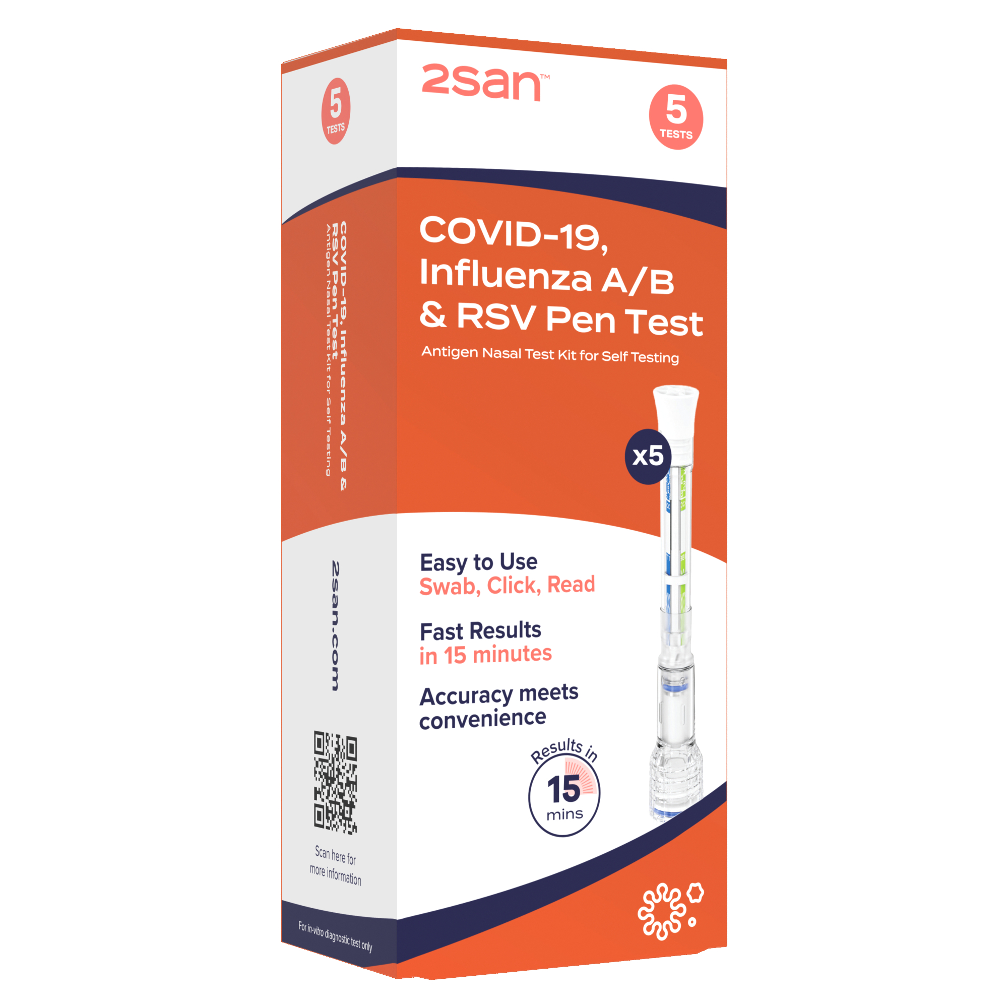 2San Covid-19 Flu RSV Pen Test 5 pack - Image 3