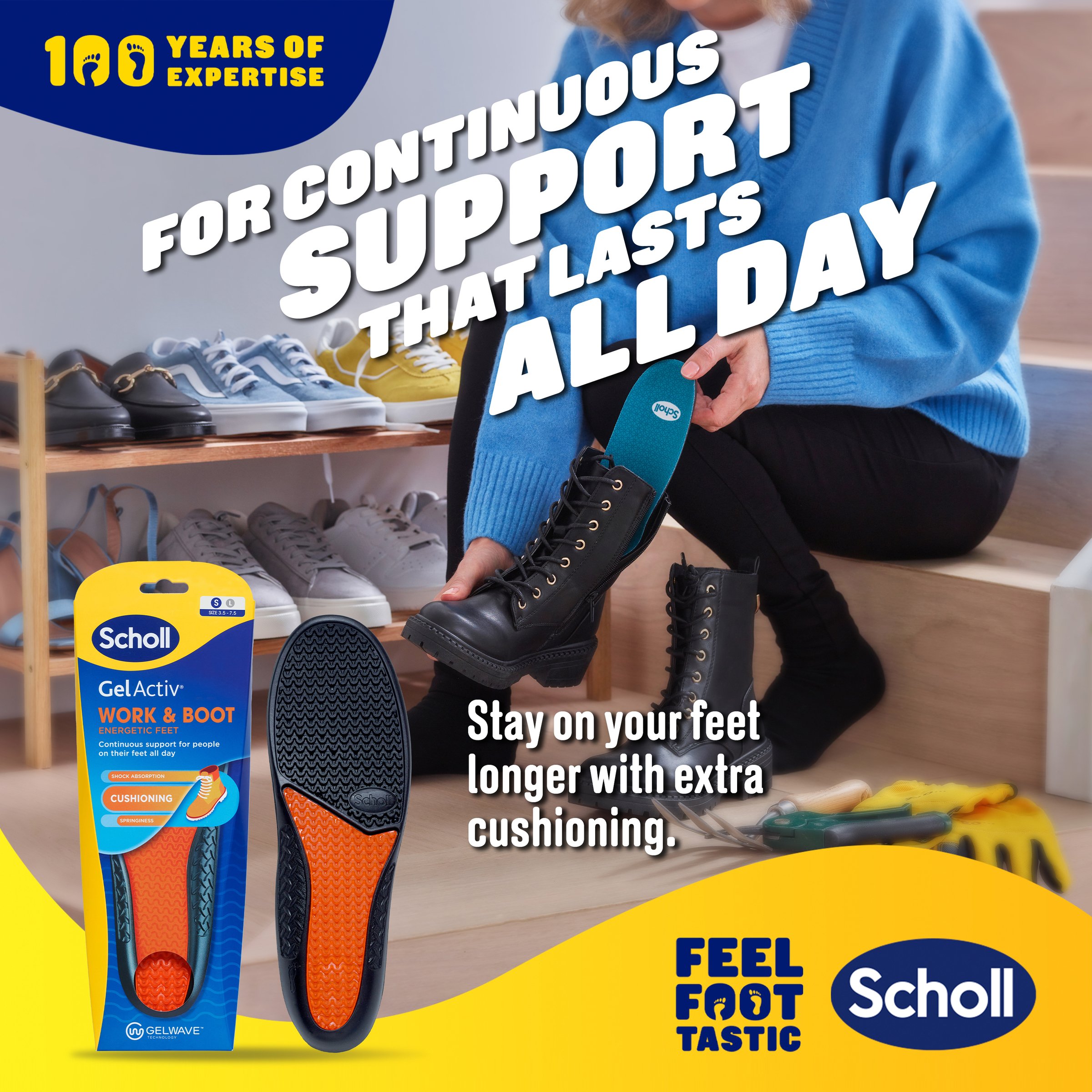 Dr.Scholl's Gel Activ Insole Work & Boot Small 1 each - Image 11