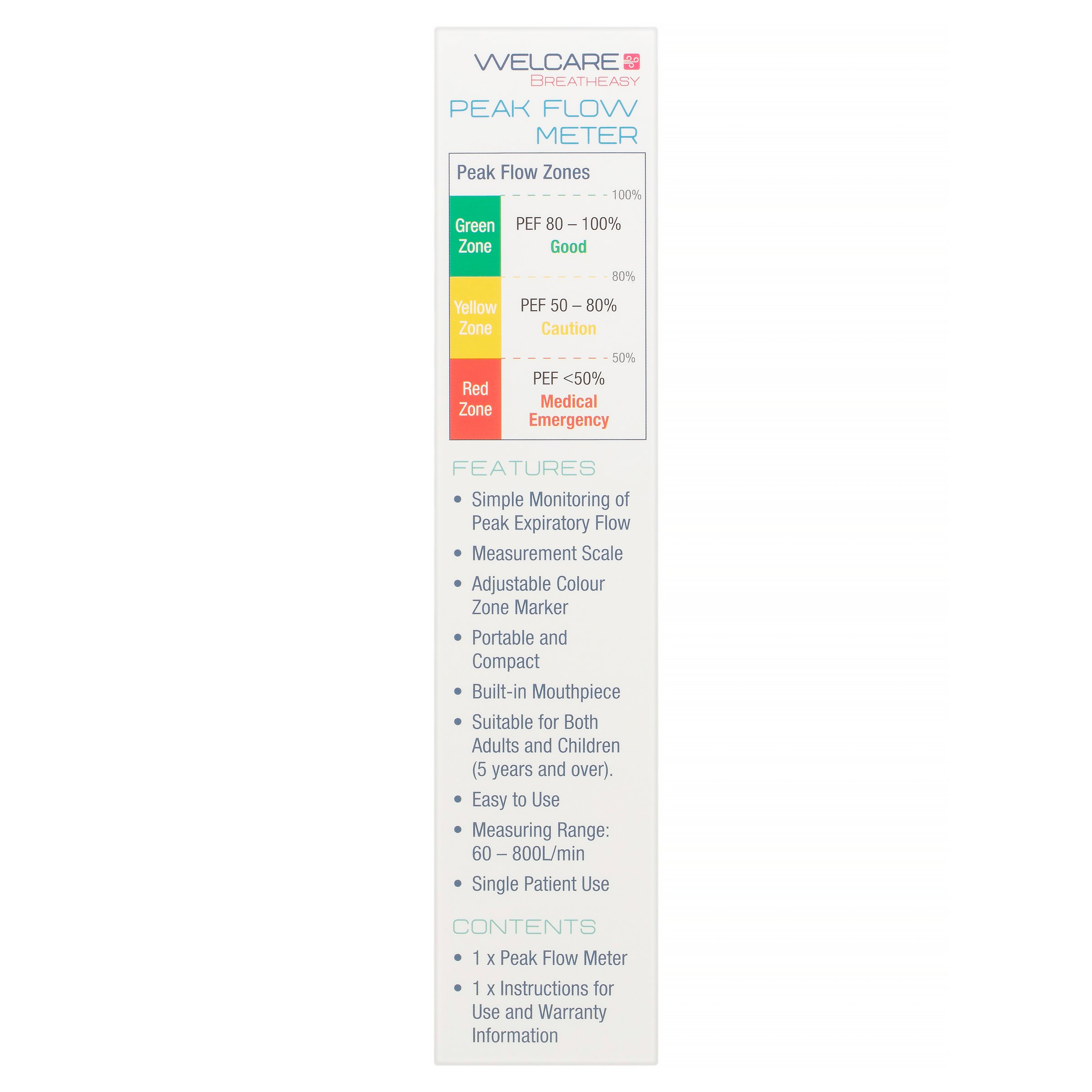 Welcare Breatheasy Peak Flow Meter 1 each - Image 3