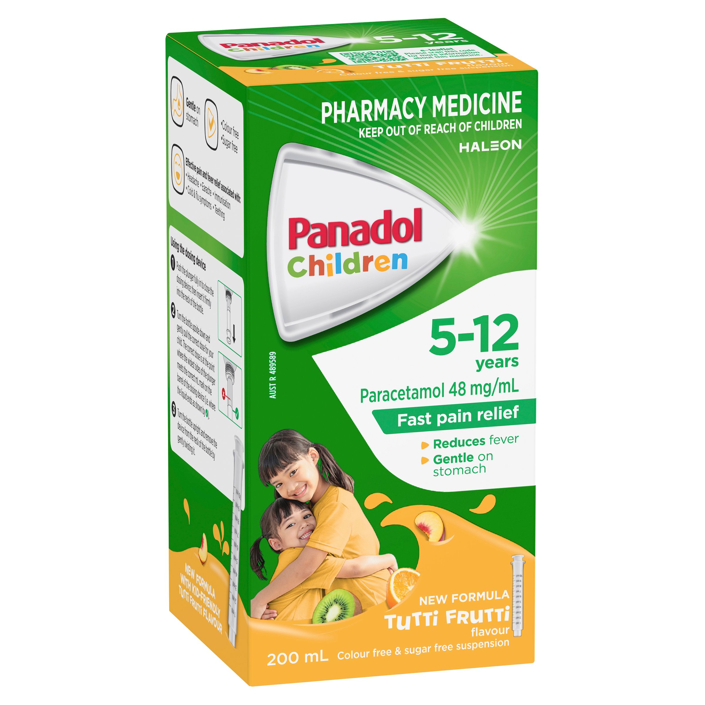 Panadol Children 5-12 Years Colourfree Suspension Tutti Frutti Flavour 200ml - Image 13