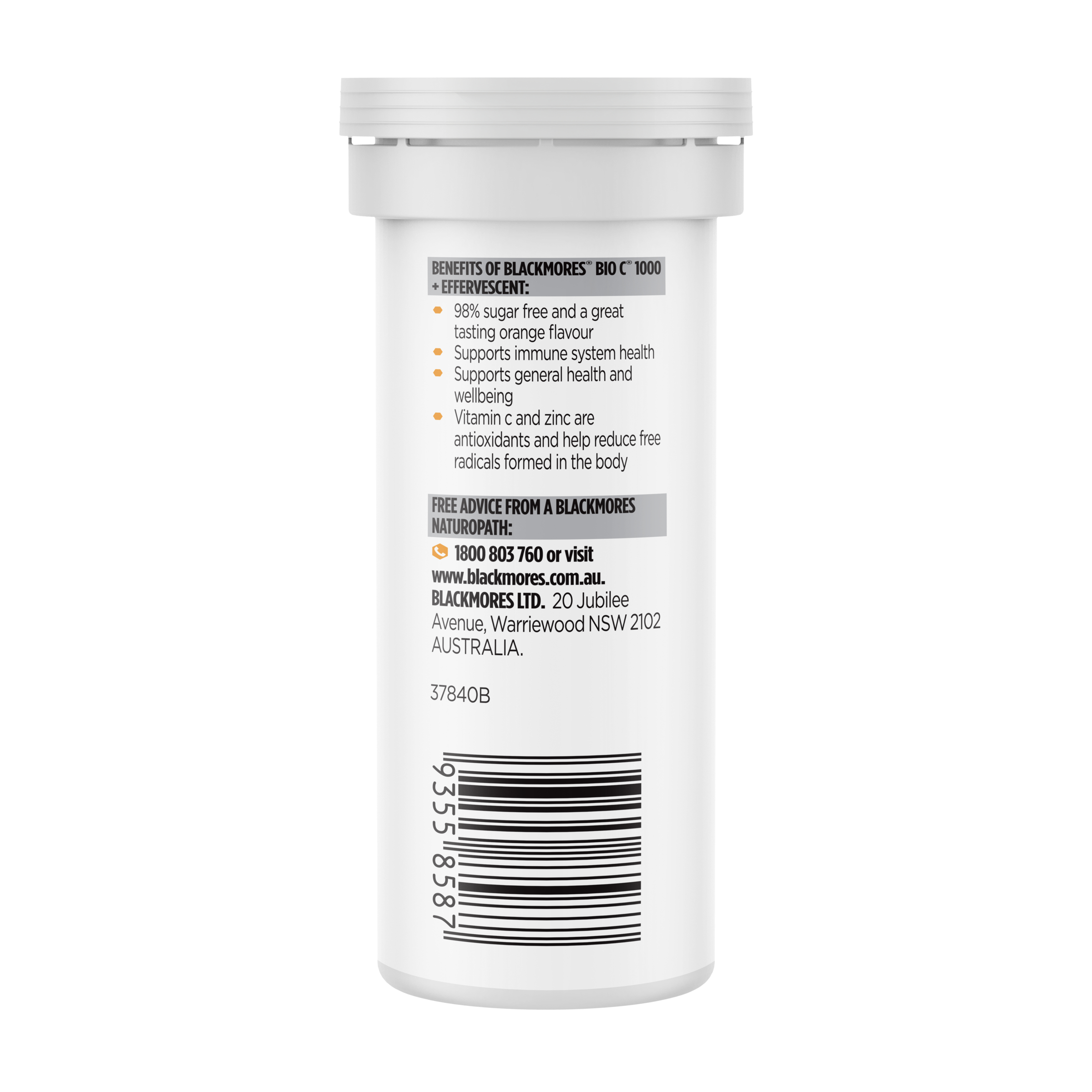 Blackmores Bio C 1000 + Effervescent 10 tablets - Image 2
