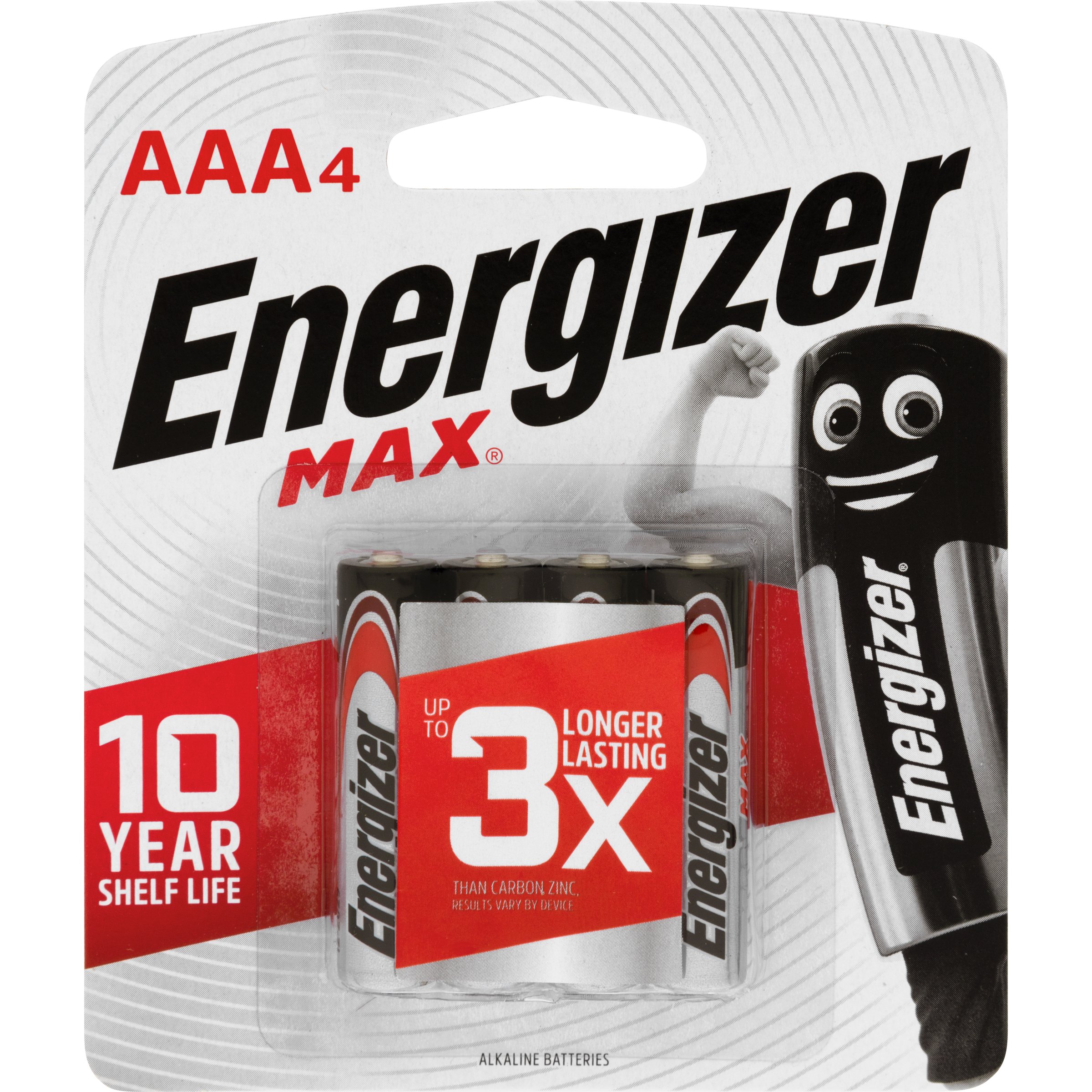 Energizer Battery Max E92 BP4T AAA - 4 pack