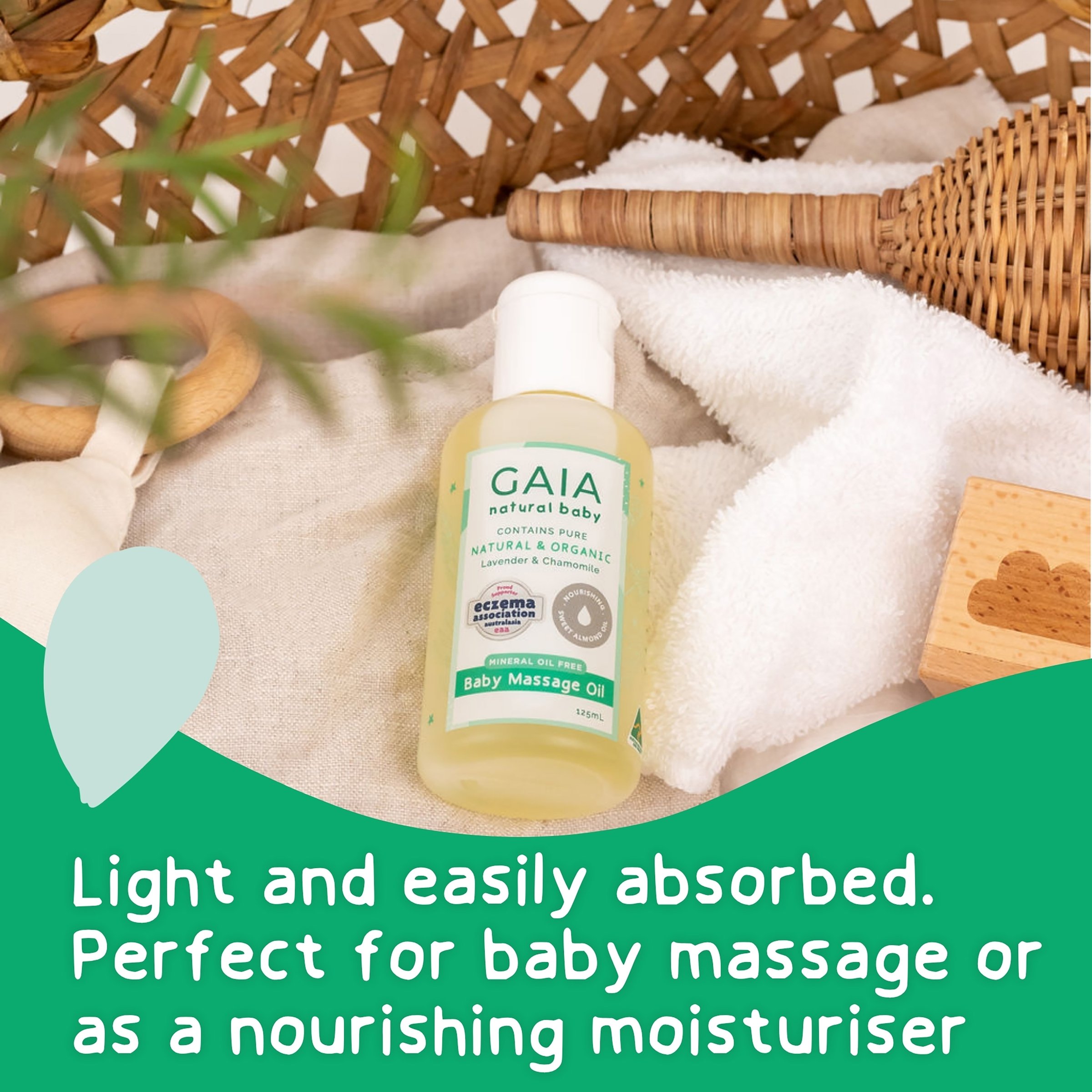Gaia Natural Baby Massage Oil 125ml - Image 10