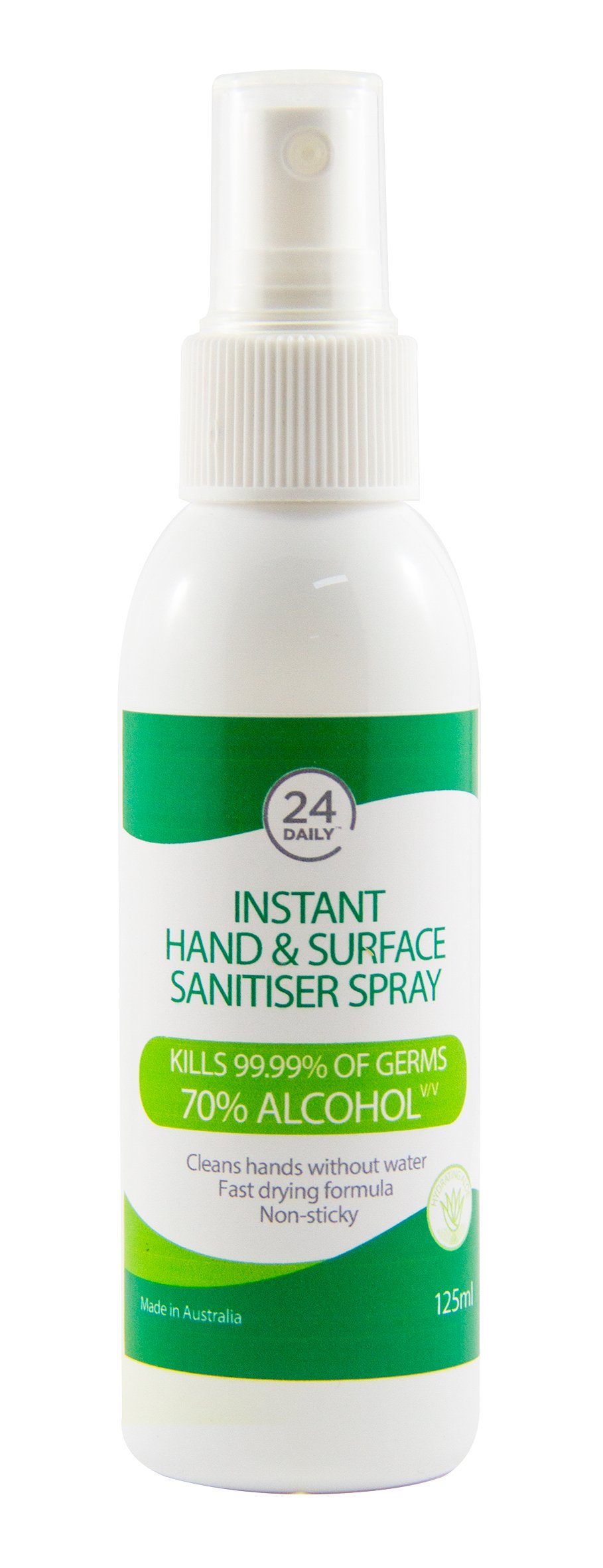 24 Daily Instant Hand Sanitiser & Surface Spray 125ml - Image 2