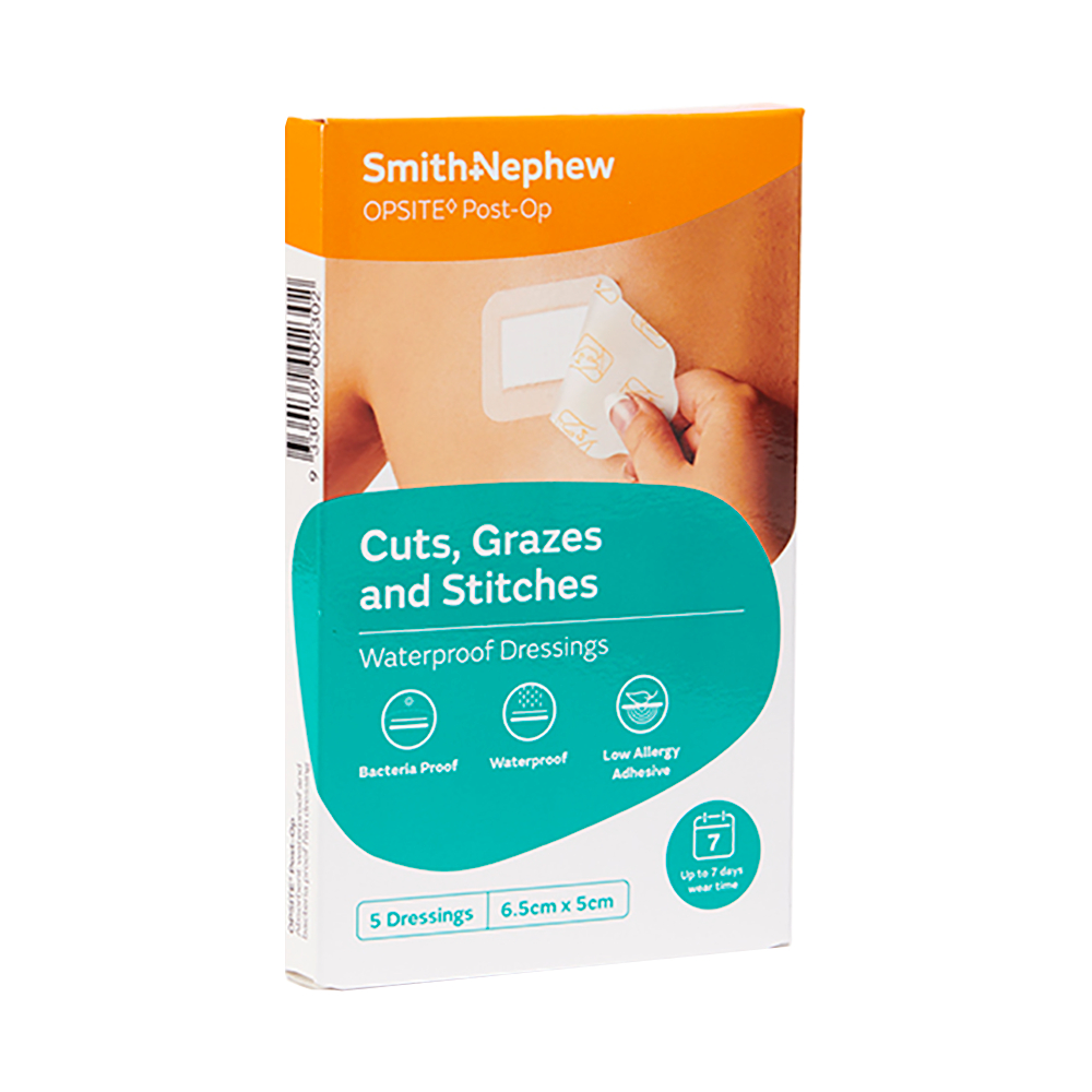 Opsite Post-Op Waterproof Barrier Dressing 6.5cm X 5cm - 5 pack - Image 6