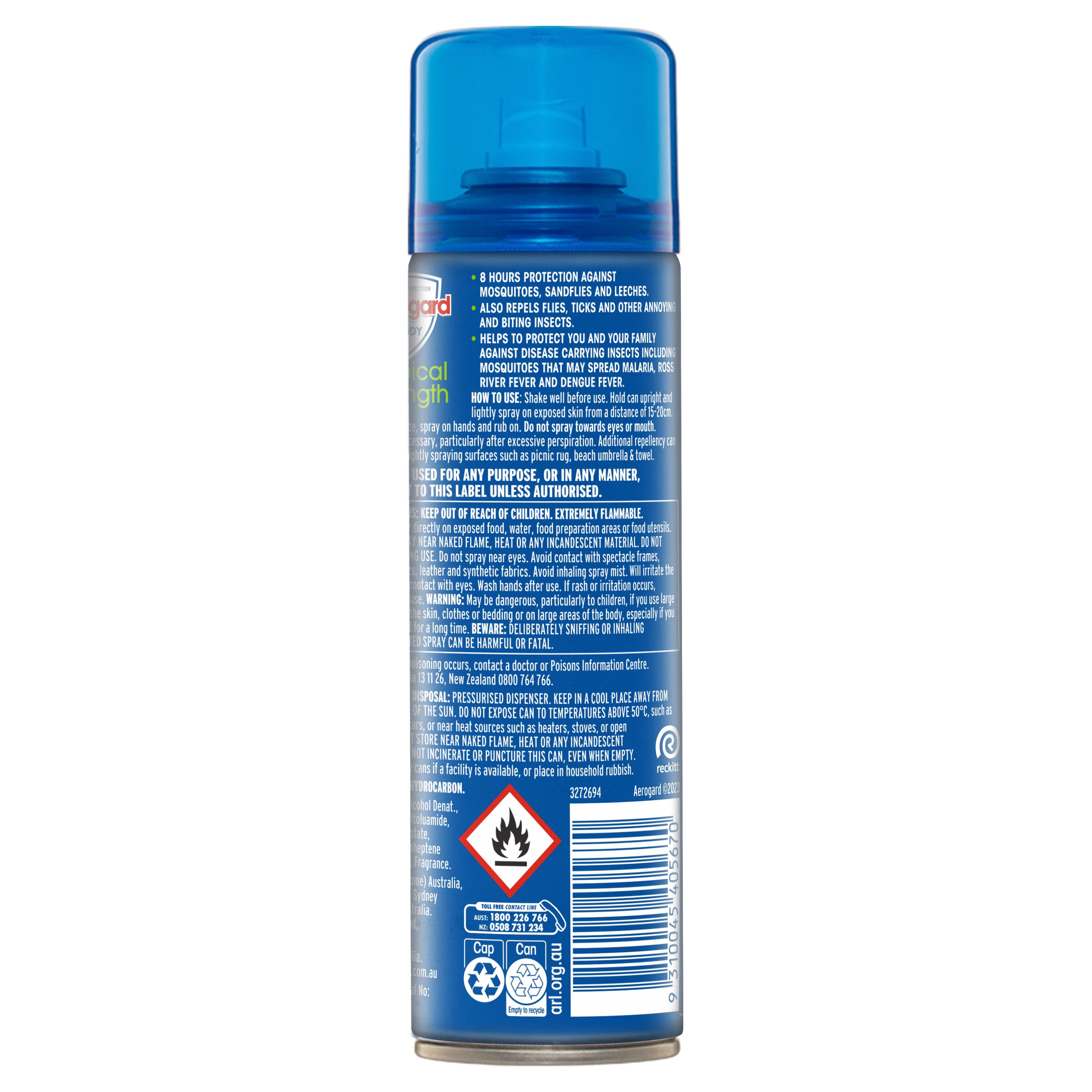 Aerogard Tropical Strength Aerosol 150g - Image 3