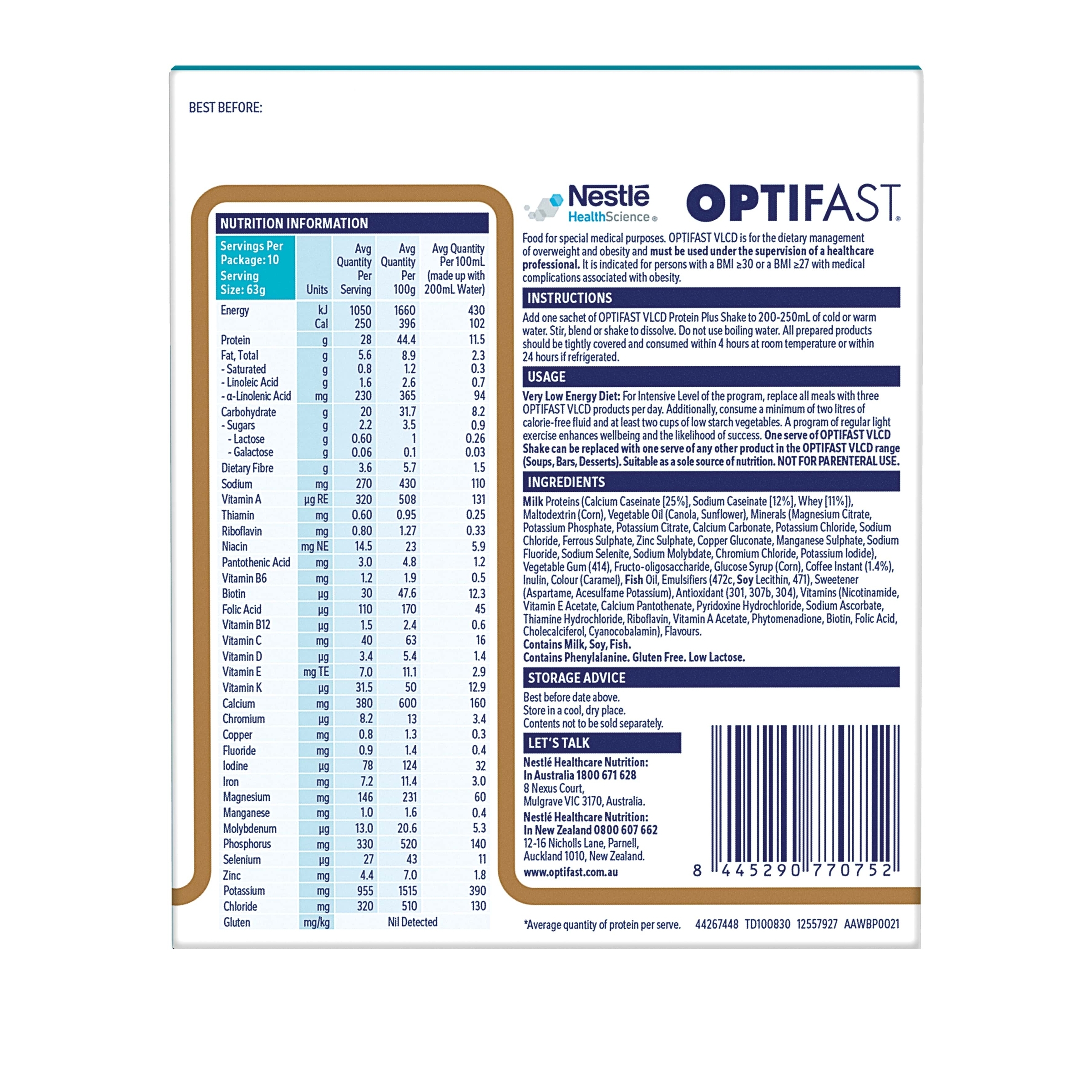 Optifast Protein Plus Shake Coffee 10 pack - Image 2