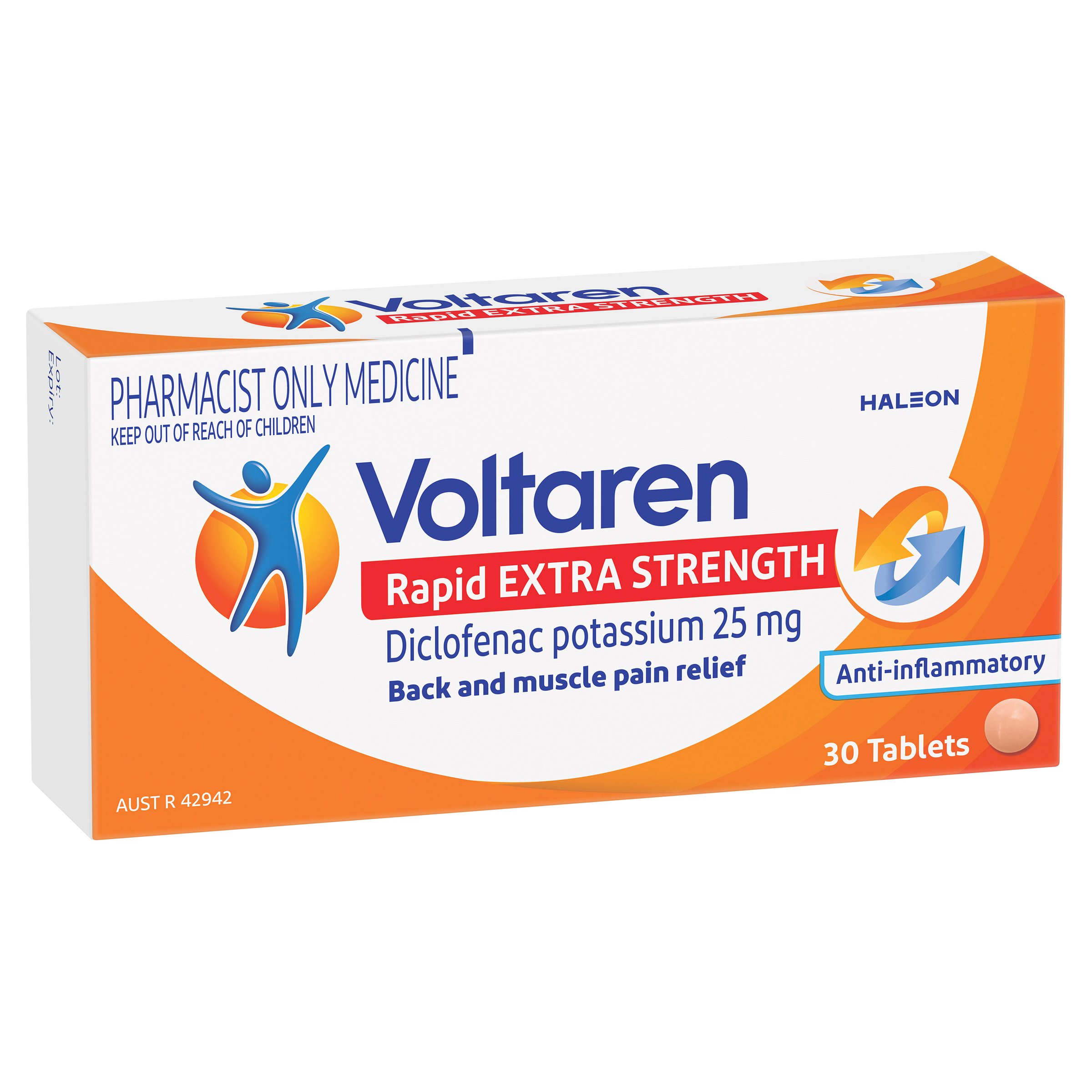 Voltaren Rapid Extra Strength 25mg Back and Muscle Pain Relief 30 tablets - Image 10