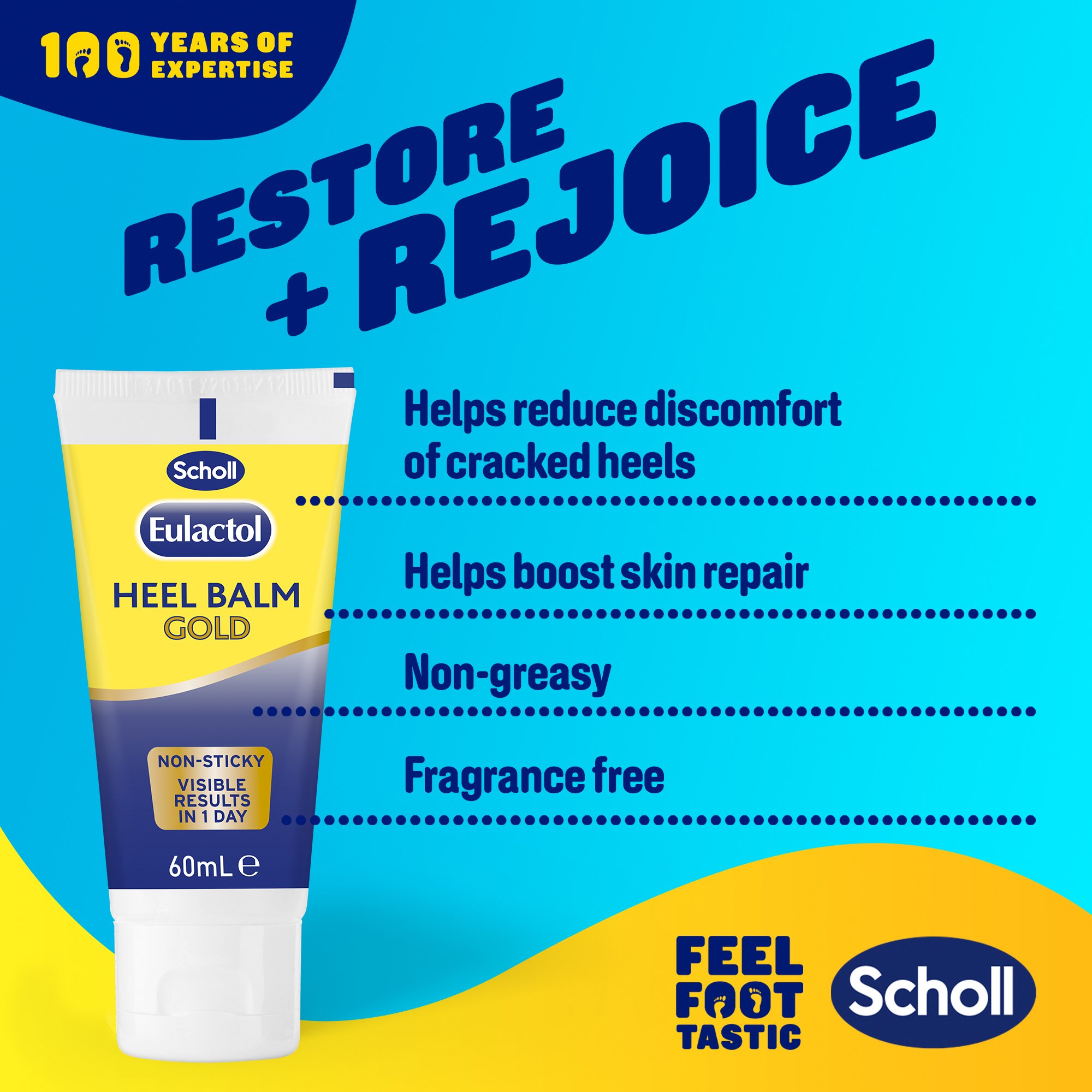 Scholl Eulactol Heel Balm Gold 60ml - Image 12