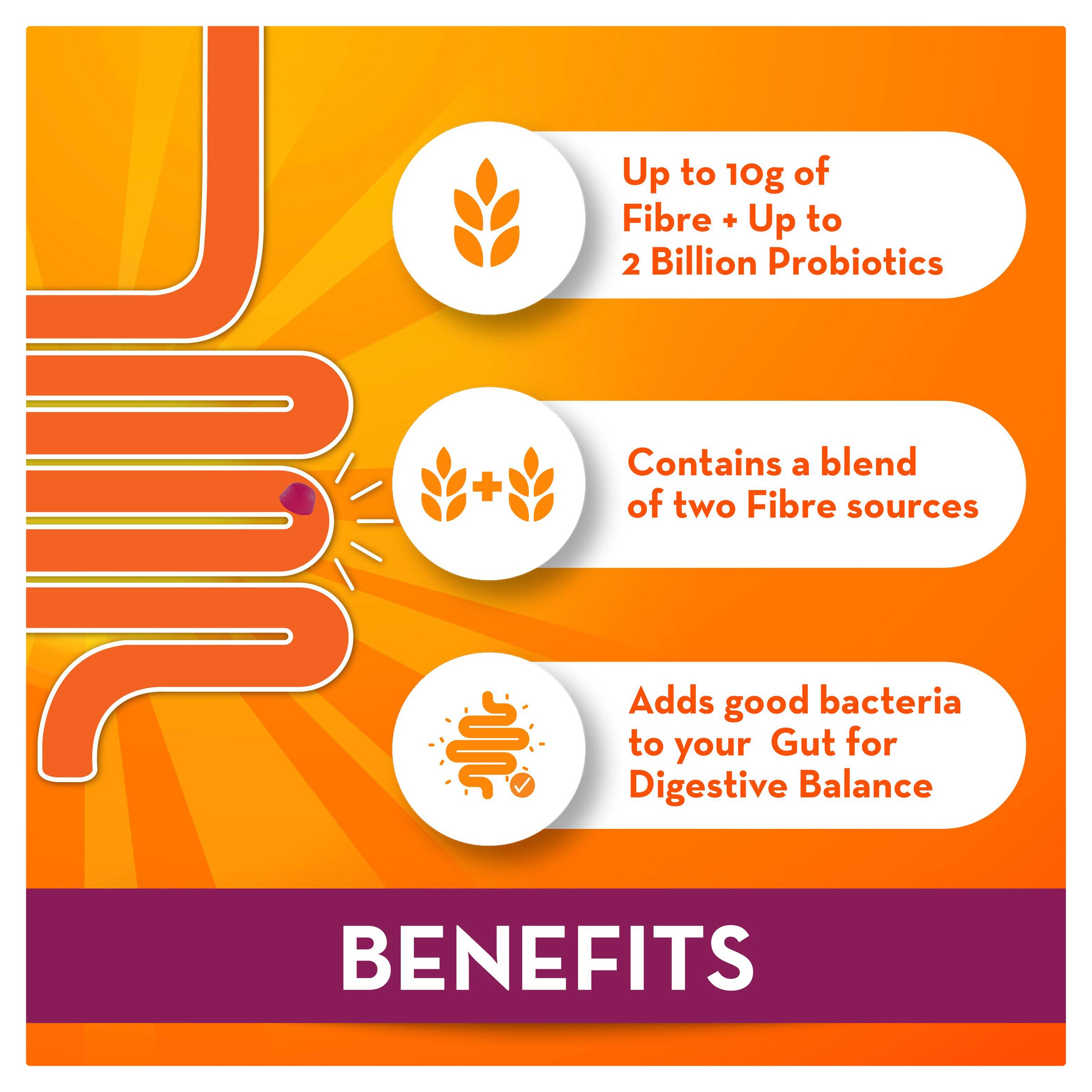 Metamucil Fibre + Probiotic Strawberry Gummies 60 gummies - Image 3