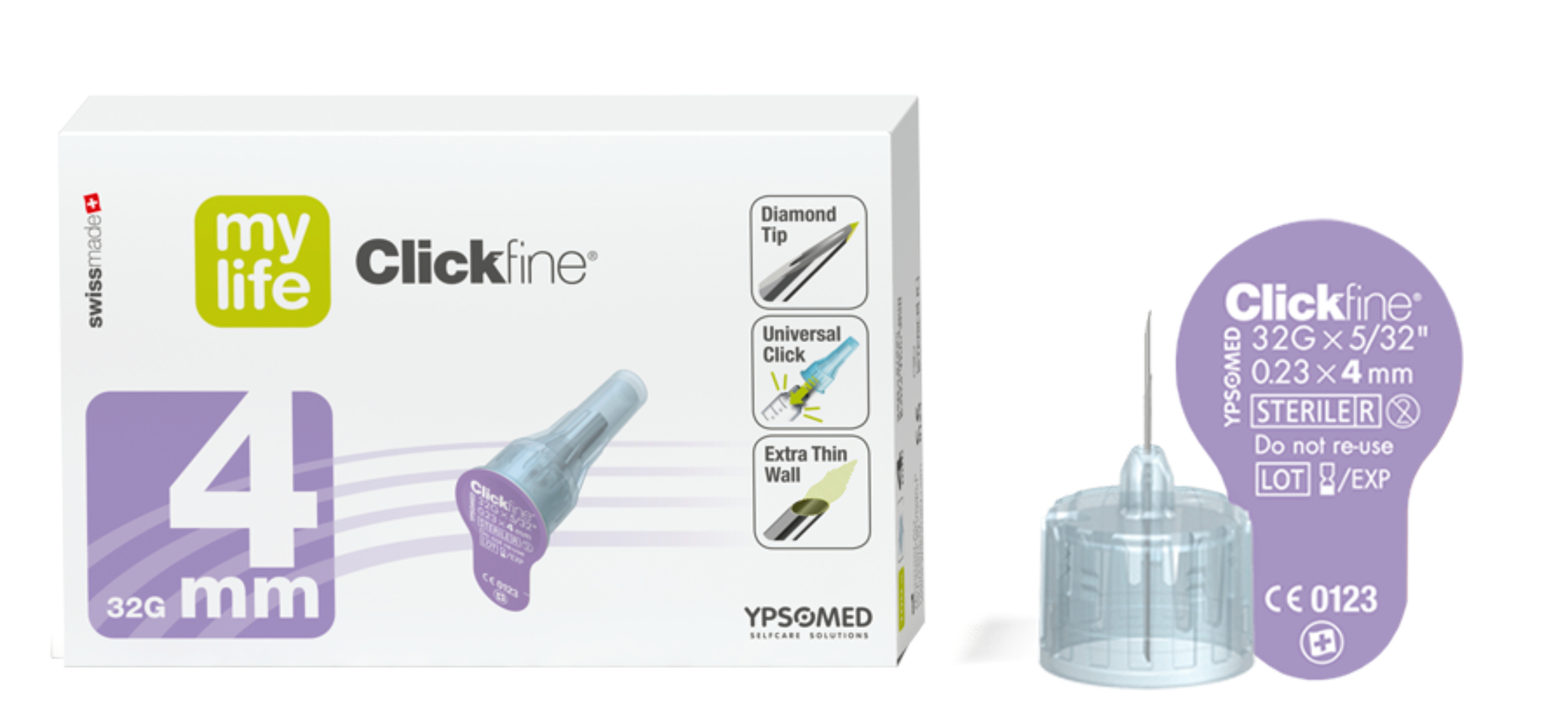 mylife Clickfine Pen Needle 32G x 4mm 100
