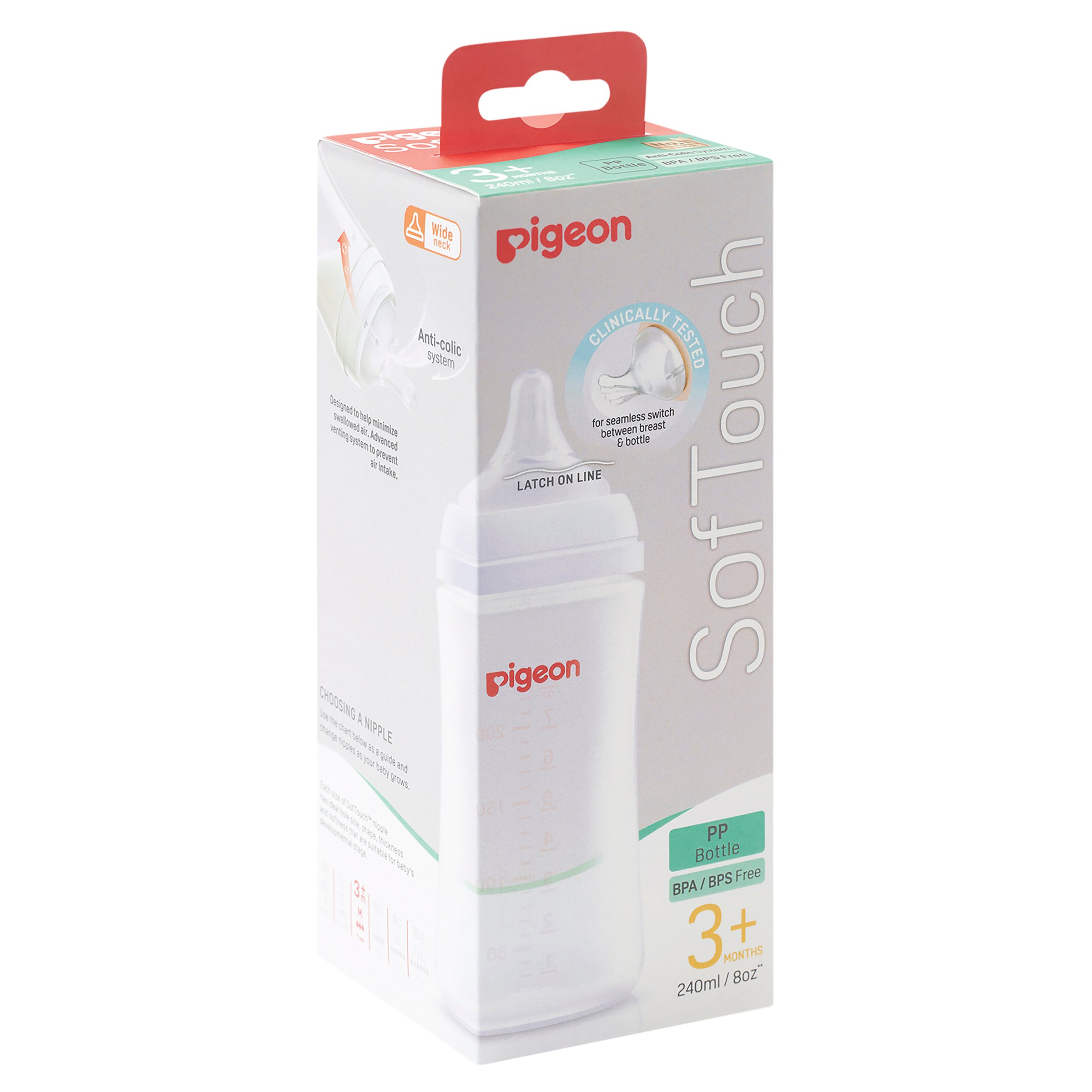 Pigeon Softouch 3 Nursing Bottle PP Medium 240ml - Image 8