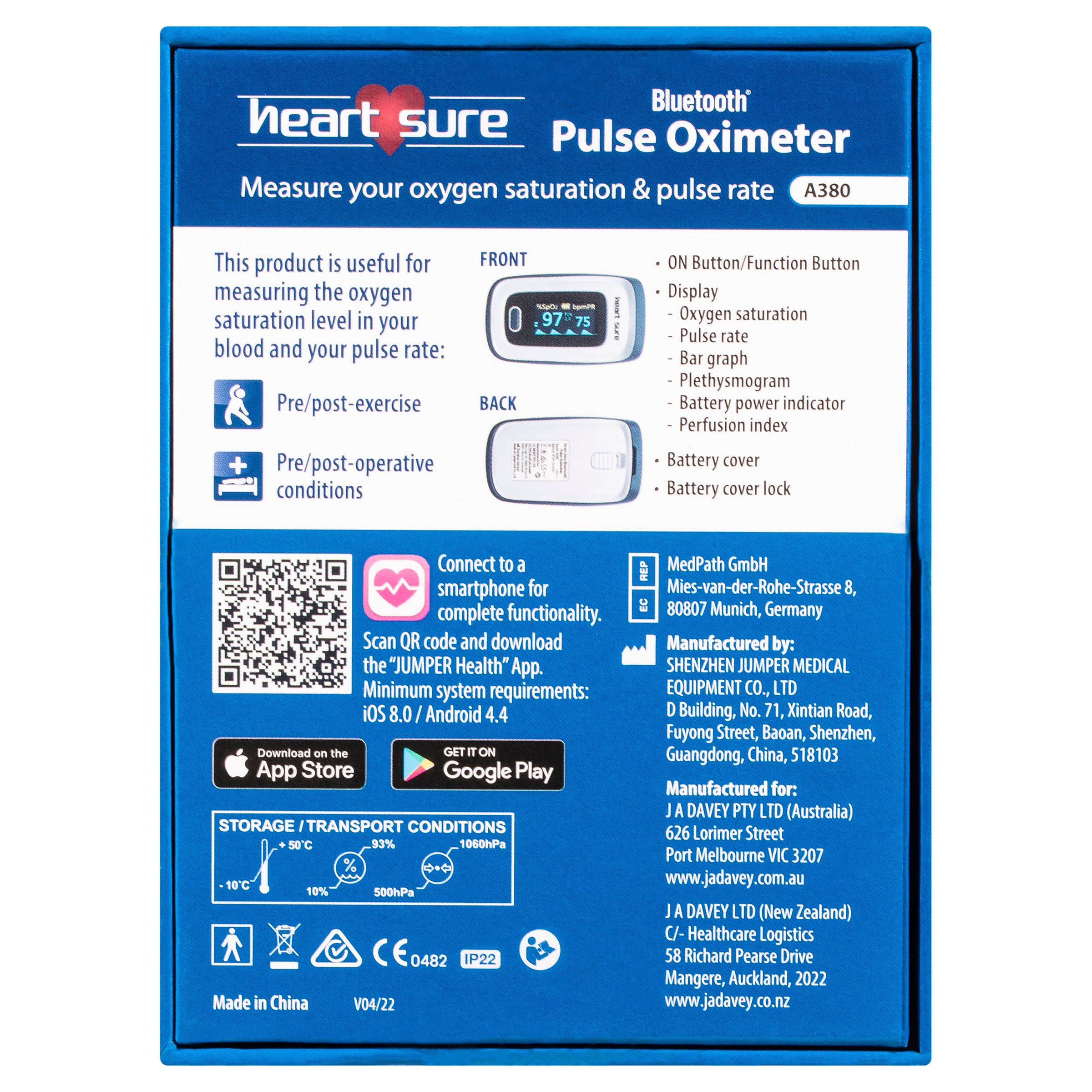 Heart Sure Bluetooth Pulse Oximeter 1 each - Image 2