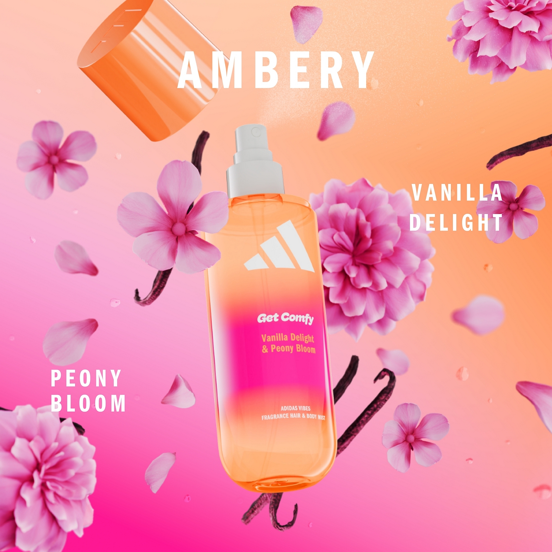 Adidas Vibes Get Comfy Body Mist 150ml - Image 2