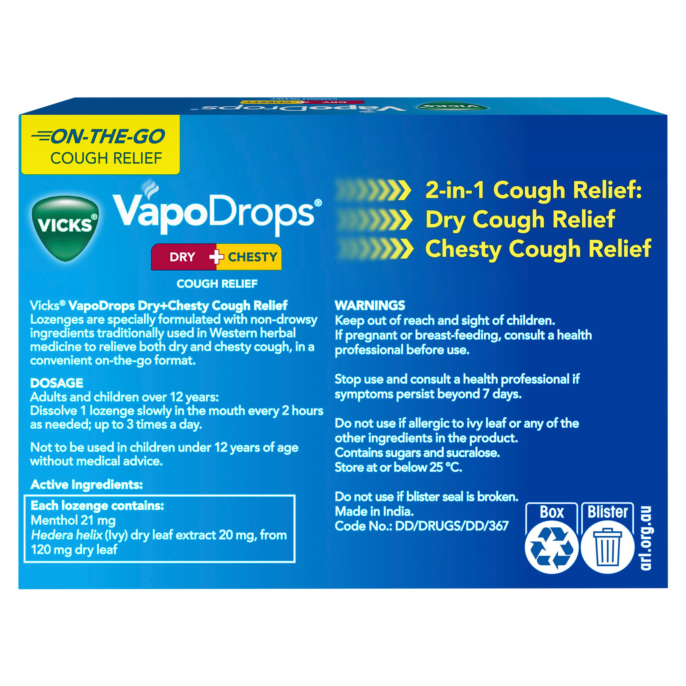 Vicks Dry+Chesty 24 lozenges - Image 2