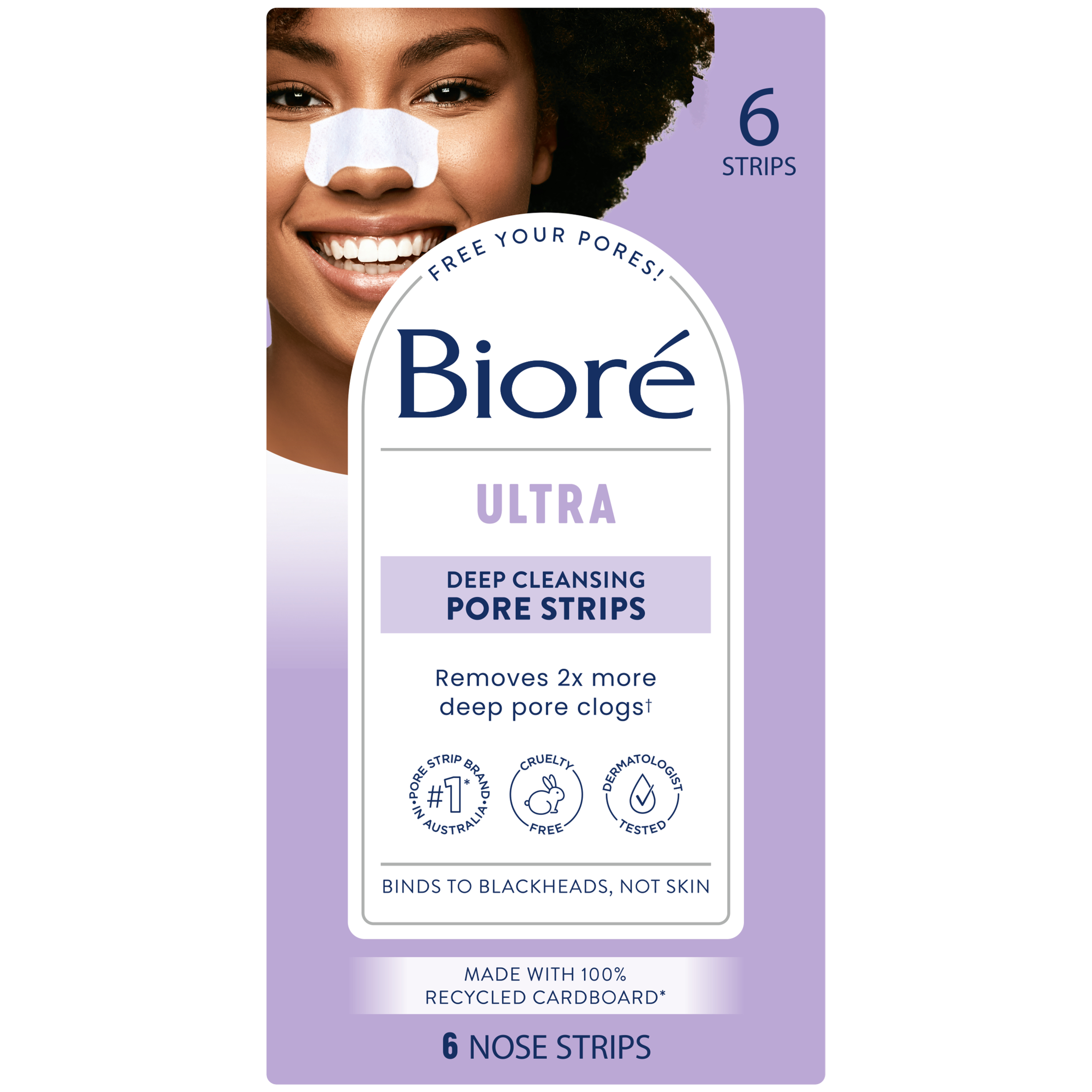 Biore Ultra Deep Cleansing Pore Strips 6 pack - Image 1