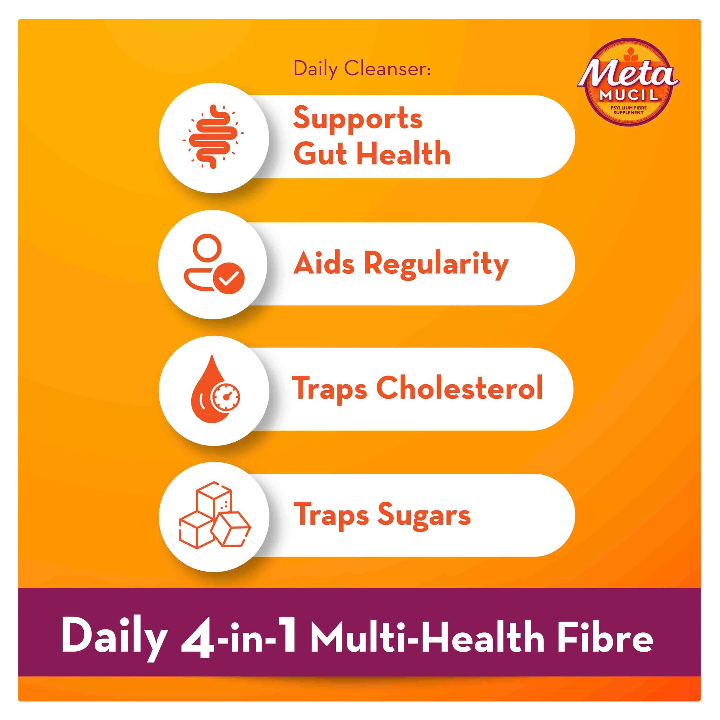 Metamucil Powder Natural Granular 504g - 72 doses - Image 5