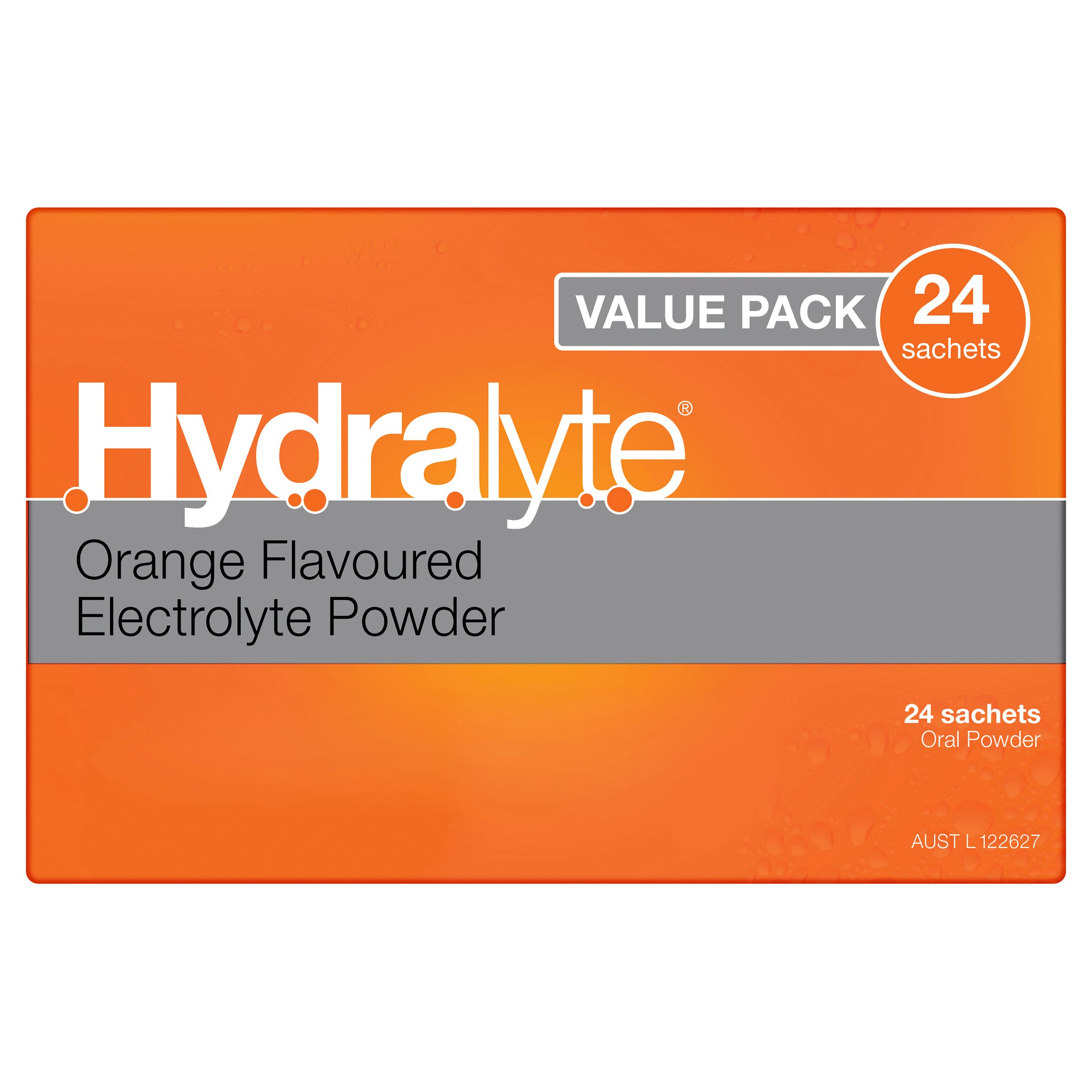 Hydralyte Electrolyte Powder Orange Flavoured Value pack 24 Sachets - Image 11