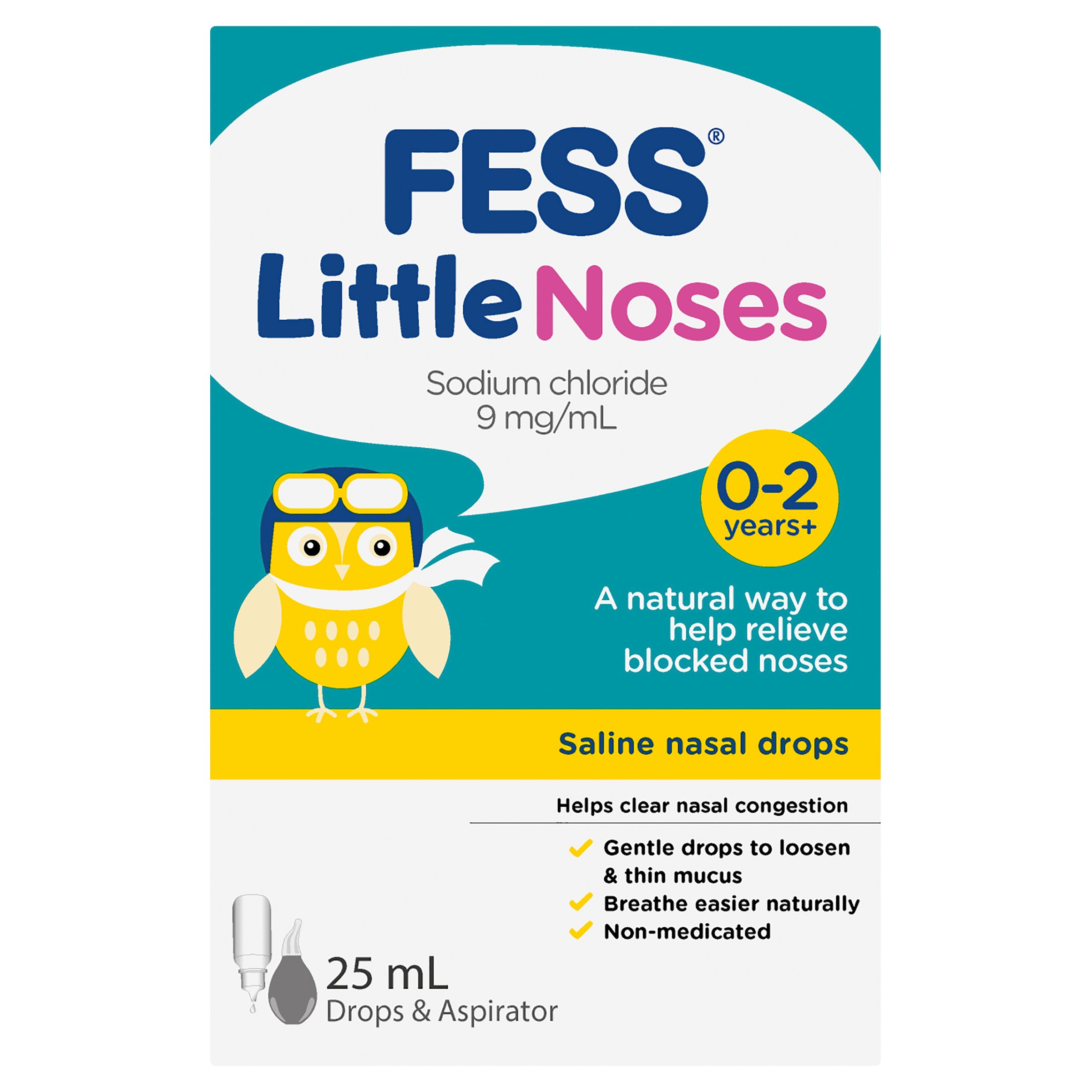 Fess Little Noses Saline Nasal Drops And Aspirator 25ml - Image 9