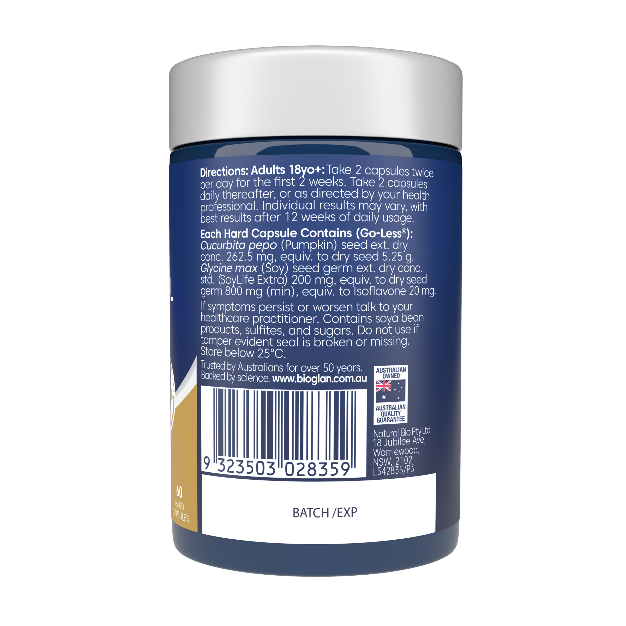Bioglan Therapeutic Bladder Control 60 tablets - Image 2
