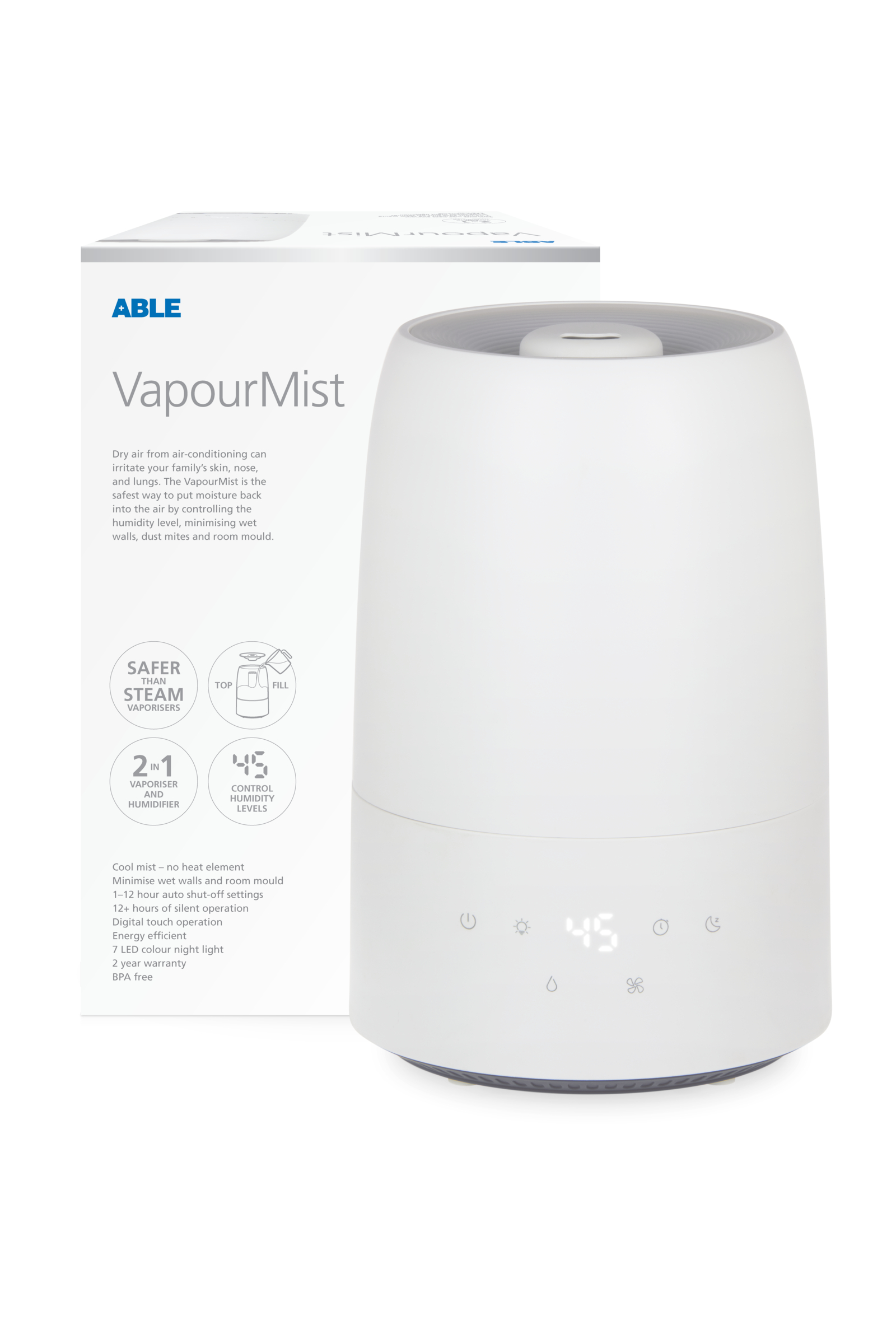Able Vapour Mist Humidifier 1 each - Image 1