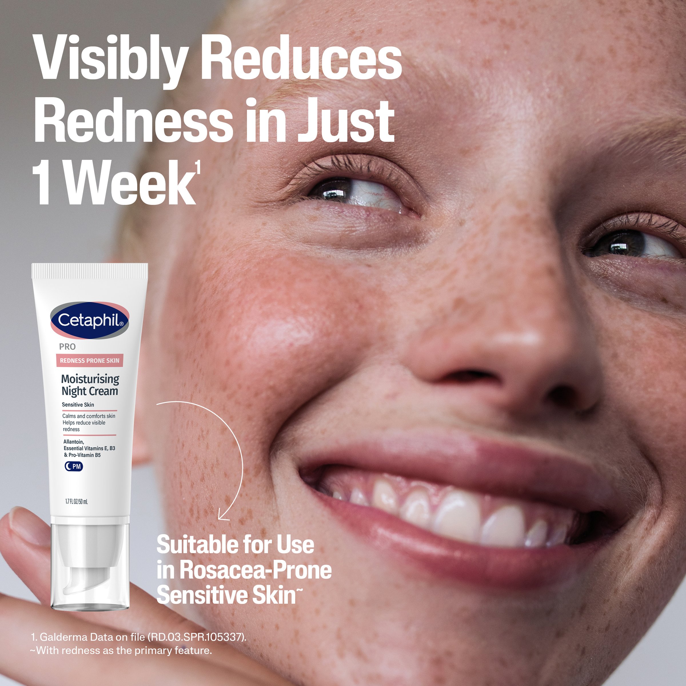 Cetaphil Pro Redness Prone Skin Moisturising Night Cream 50ml - Image 3