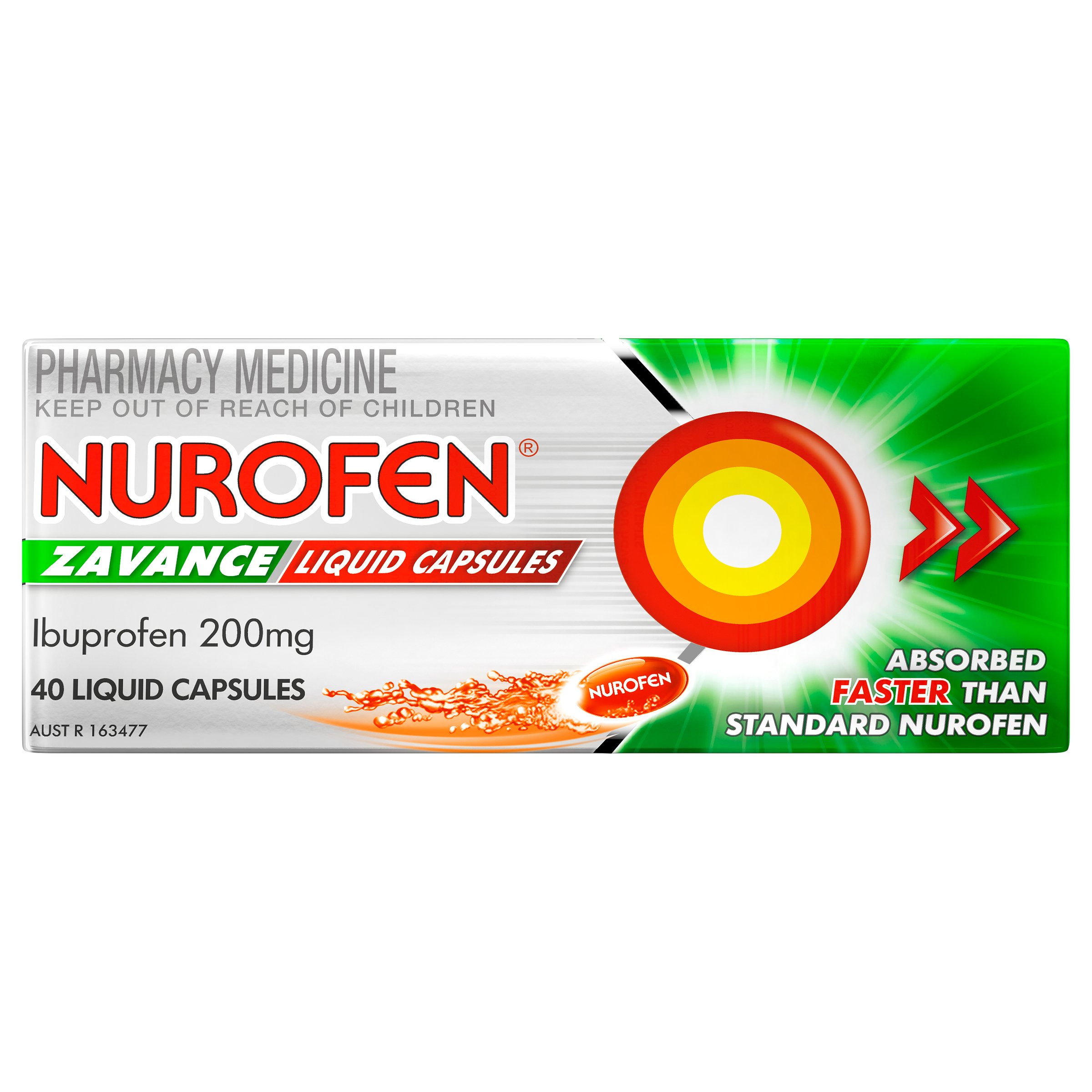 Nurofen Zavance 200mg - 40 liquid capsules - Image 1