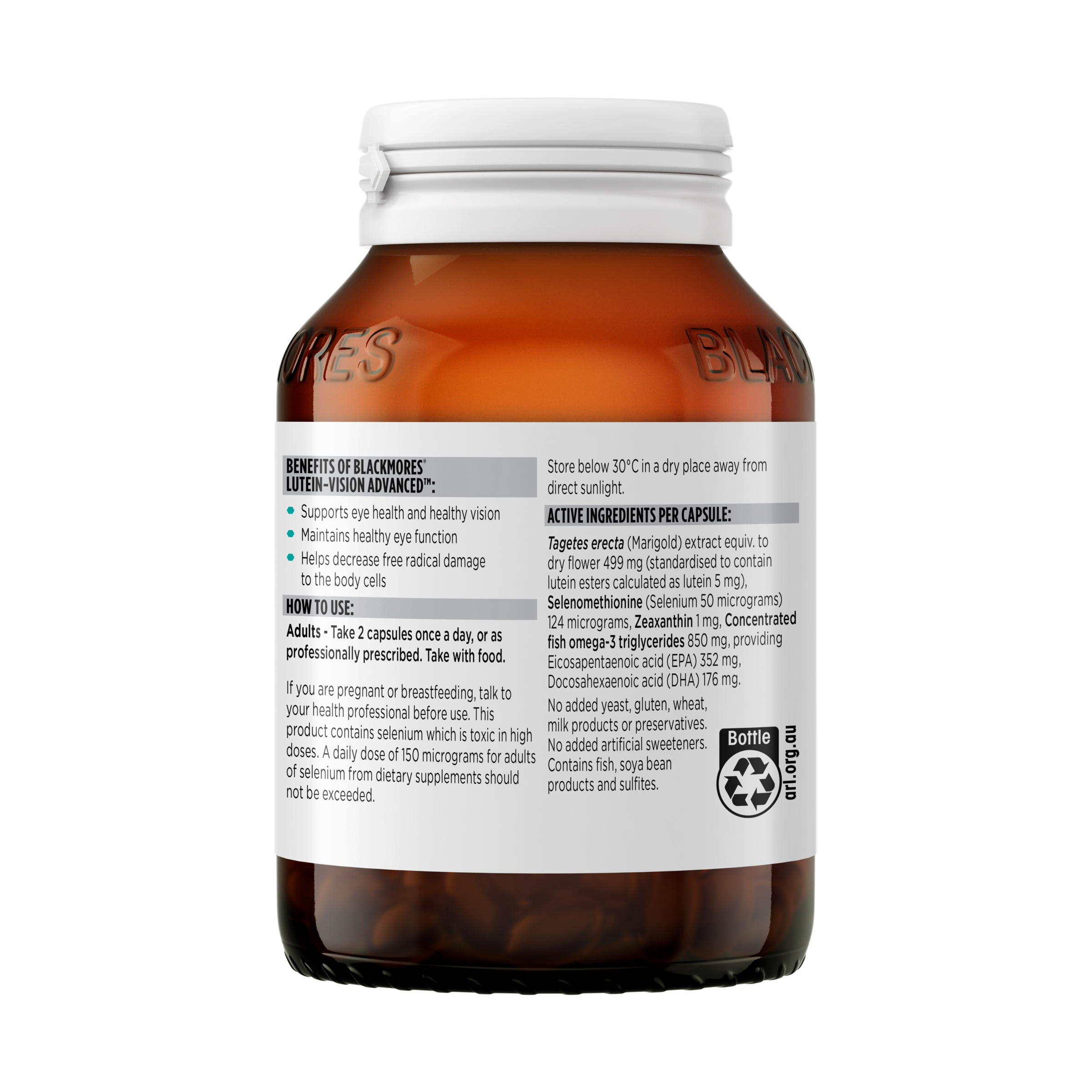 Blackmores Lutein Vision Advanced 60 tablets - Image 2