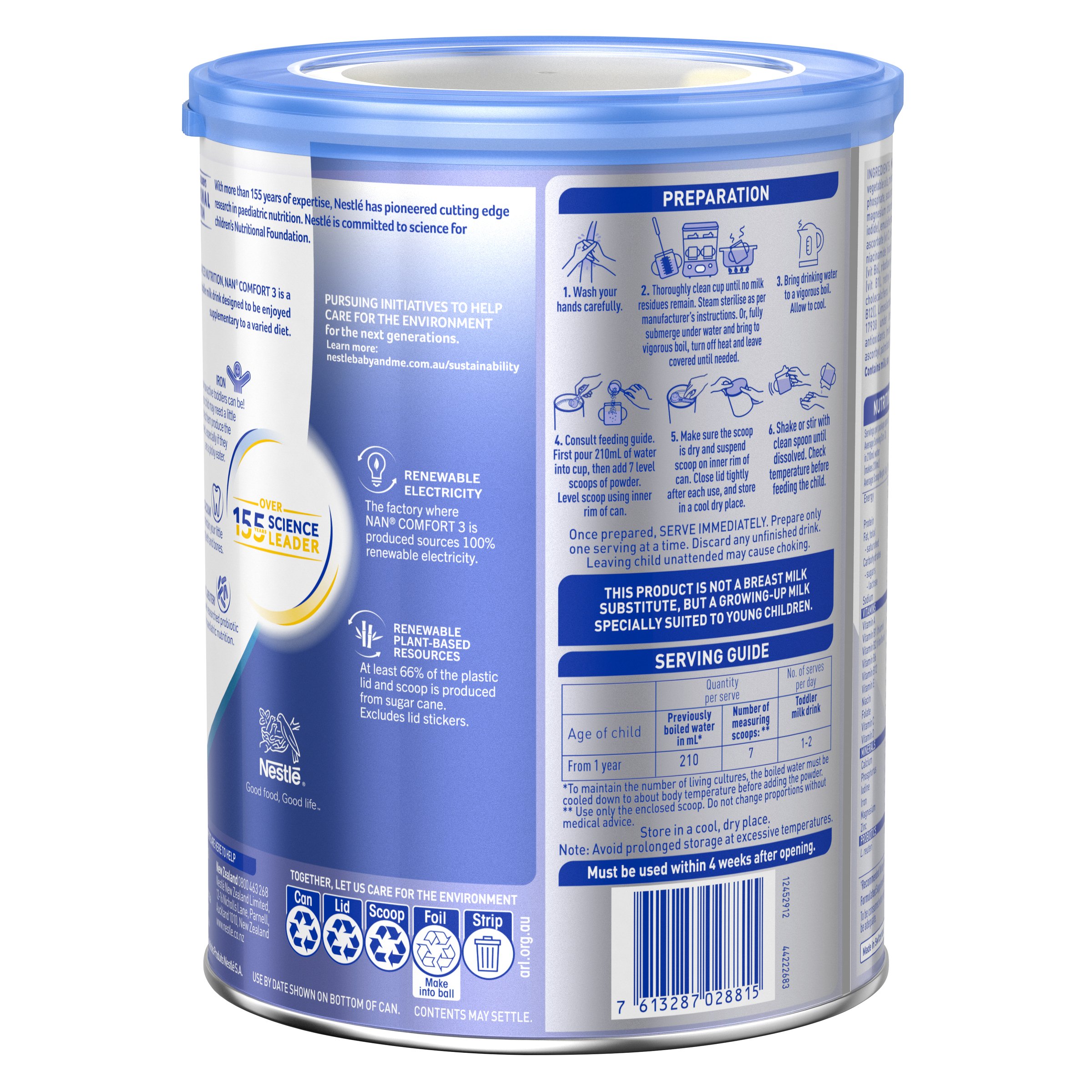 Nestle NAN Comfort Stage 3 - 800g - Image 2