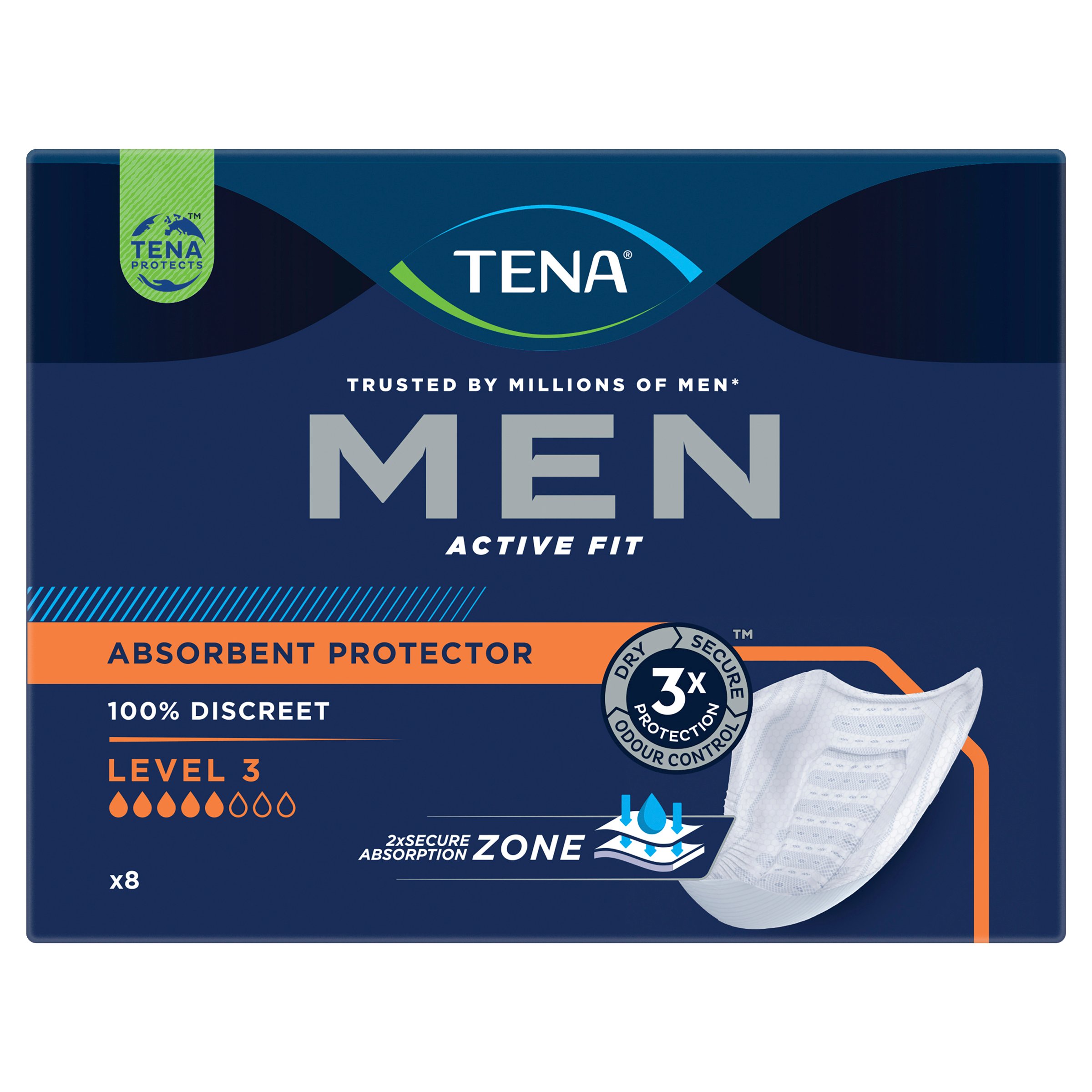 Tena Men Level 3 - 8 pack - Image 1