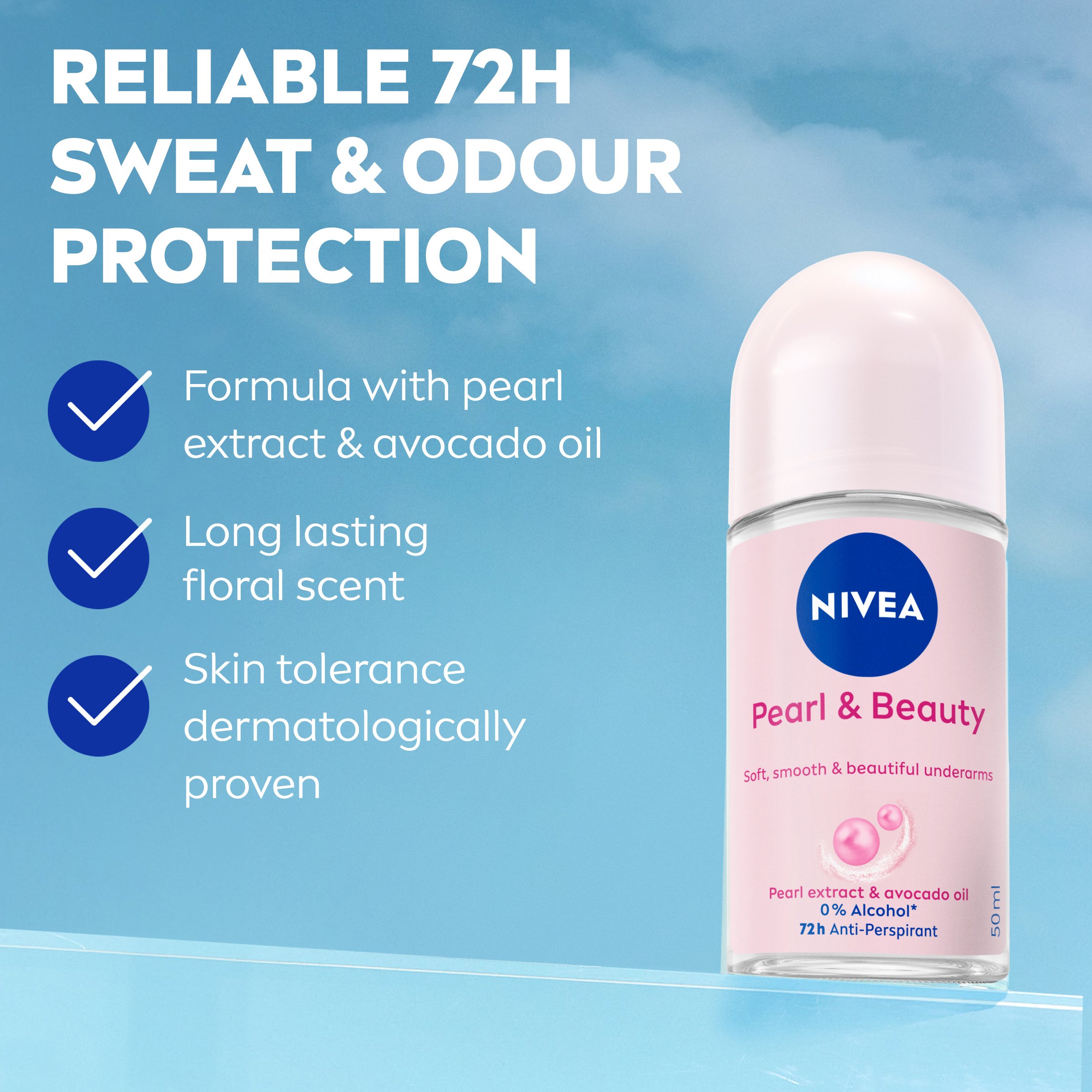 Nivea Deodorant Roll On Pearl & Beauty 50ml - Image 5