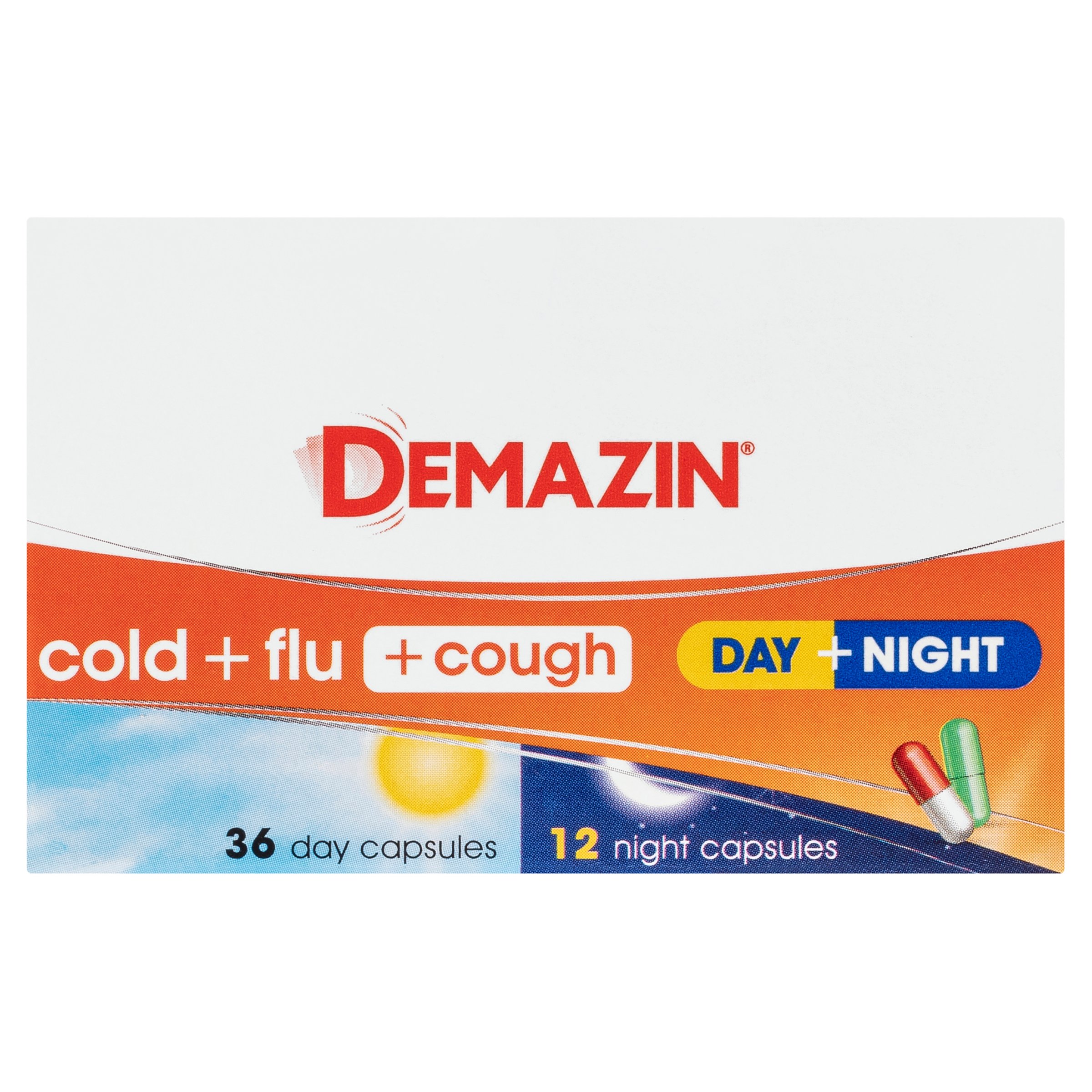 Demazin Cold & Flu + Cough Day/Night 48 capsules - Image 2