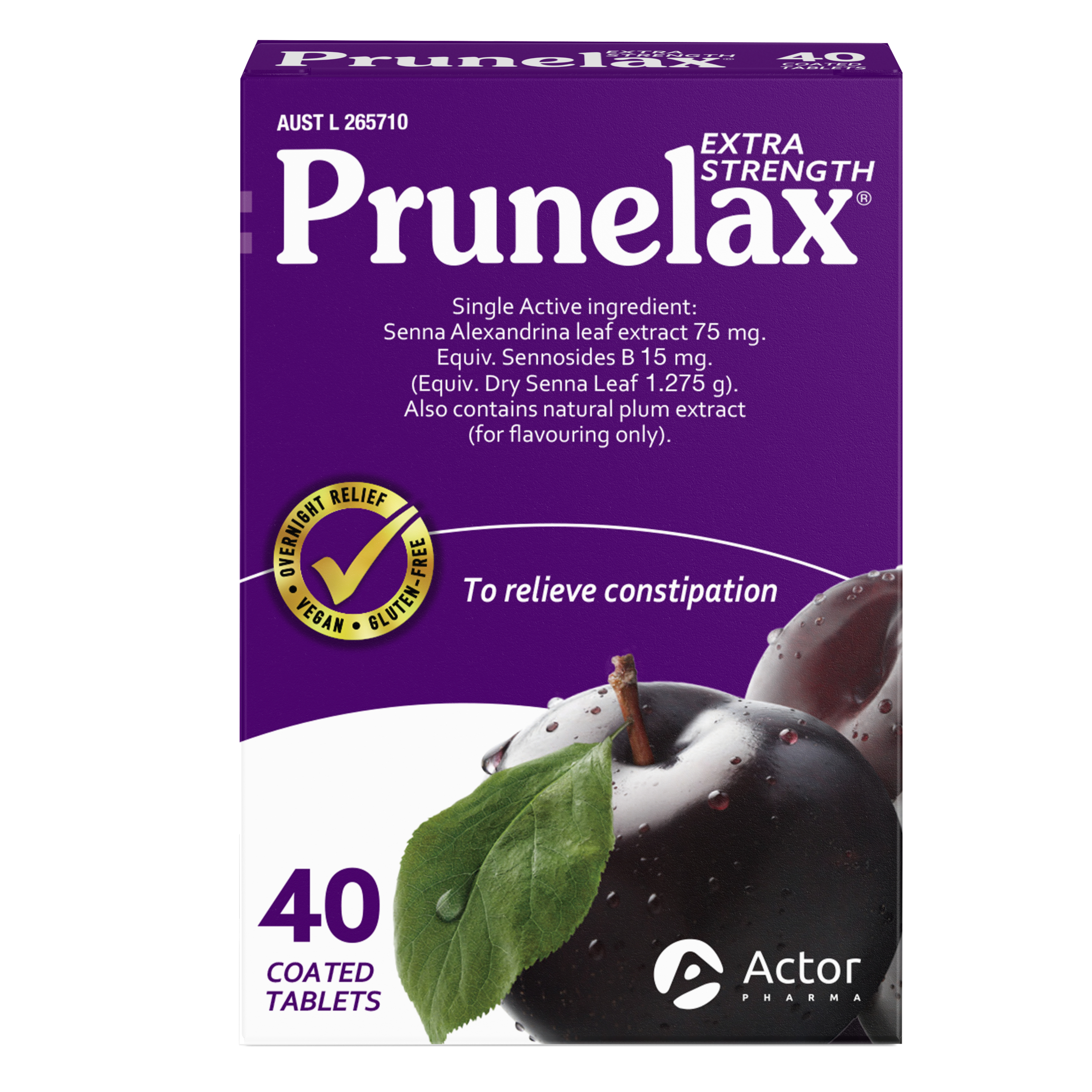 Prunelax Extra Strength Laxative 40 tablets - Image 1