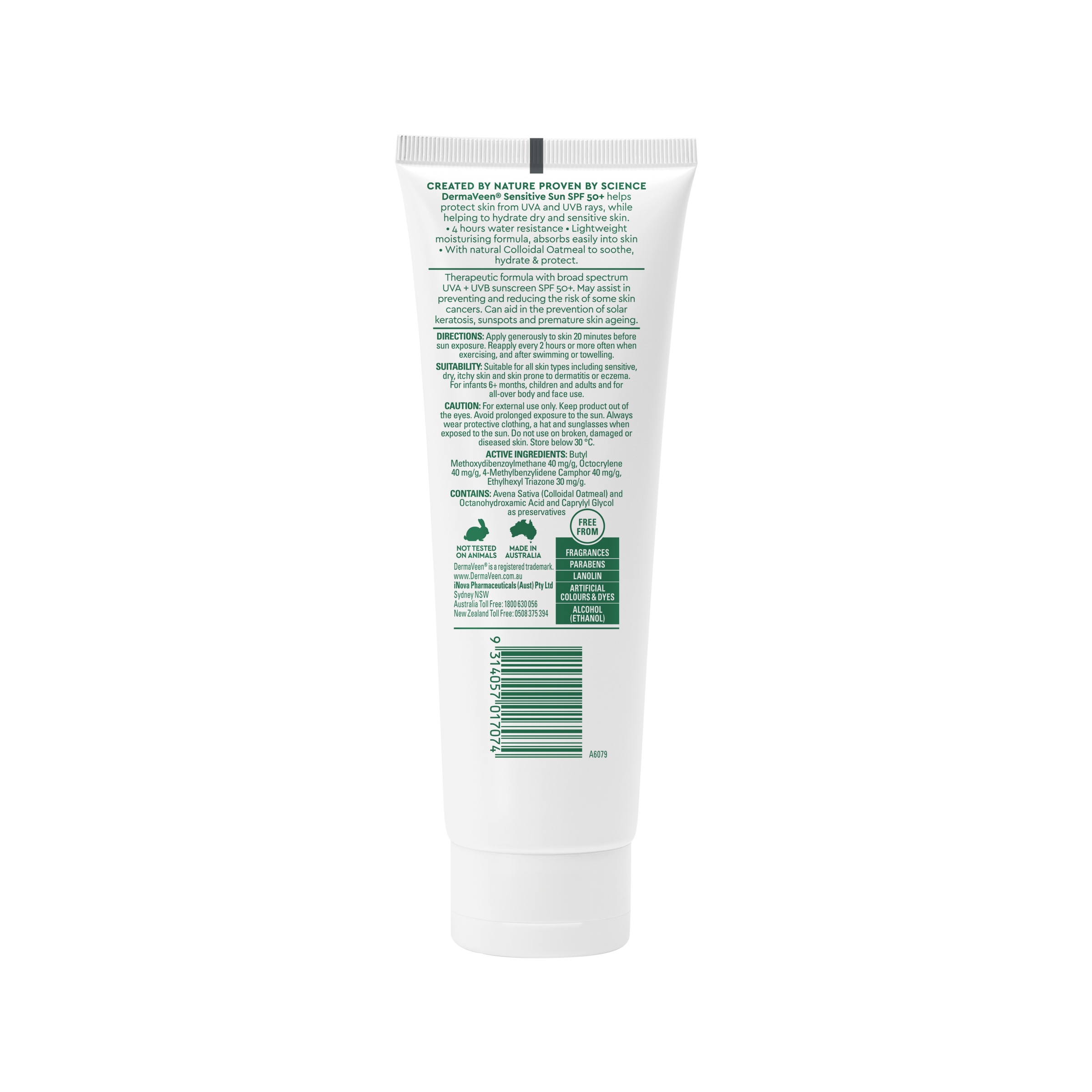 Dermaveen Daily Nourish Sun Sensitive SPF50+ Body Moisturiser 100g - Image 2