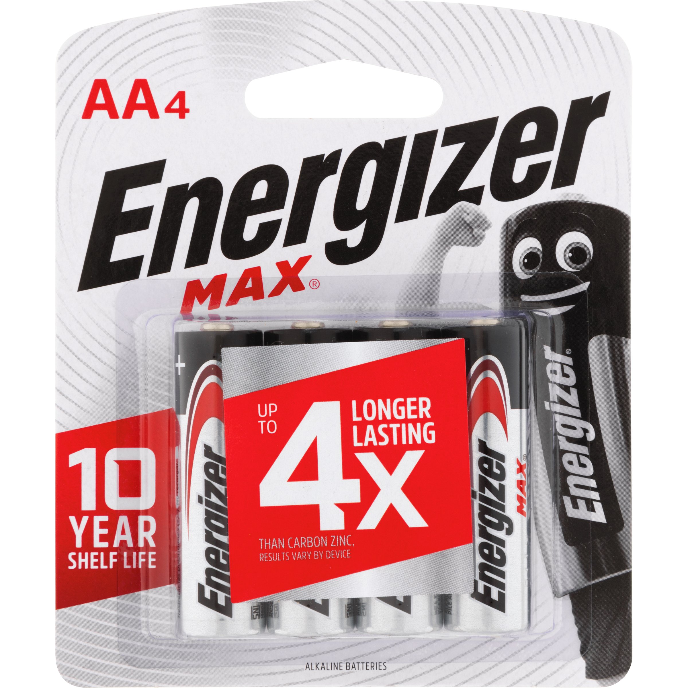 Energizer Battery Max E91 BP4T AA - 4 pack