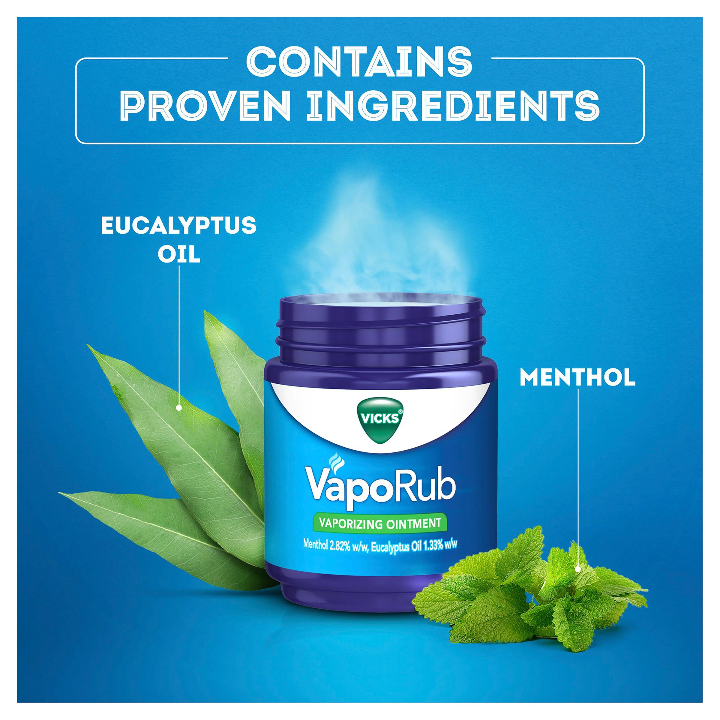Vicks VapoRub Vaporizing Ointment 100g - Image 7