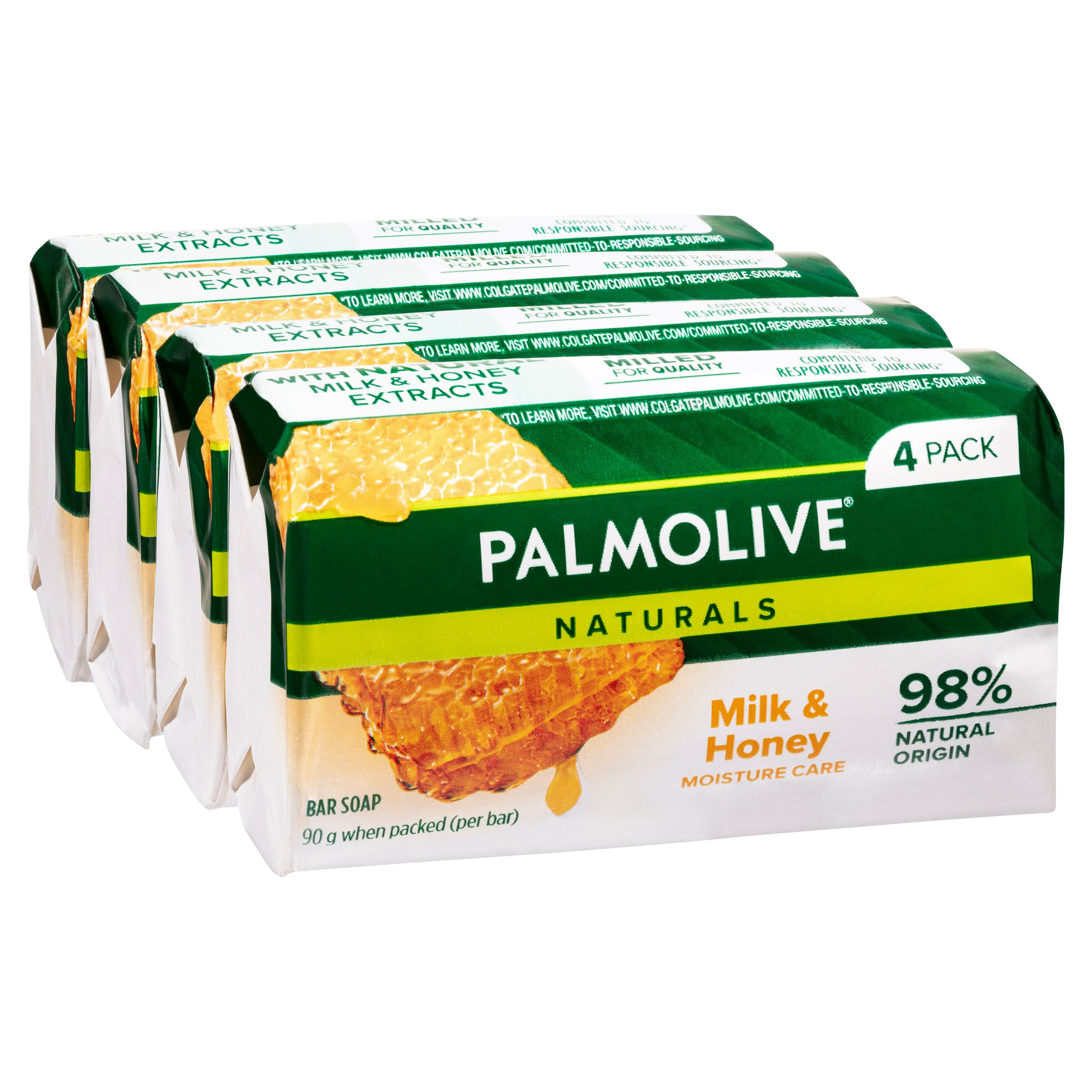 Palmolive Naturals Soap Milk & Honey 90g - 4 pack - Image 1