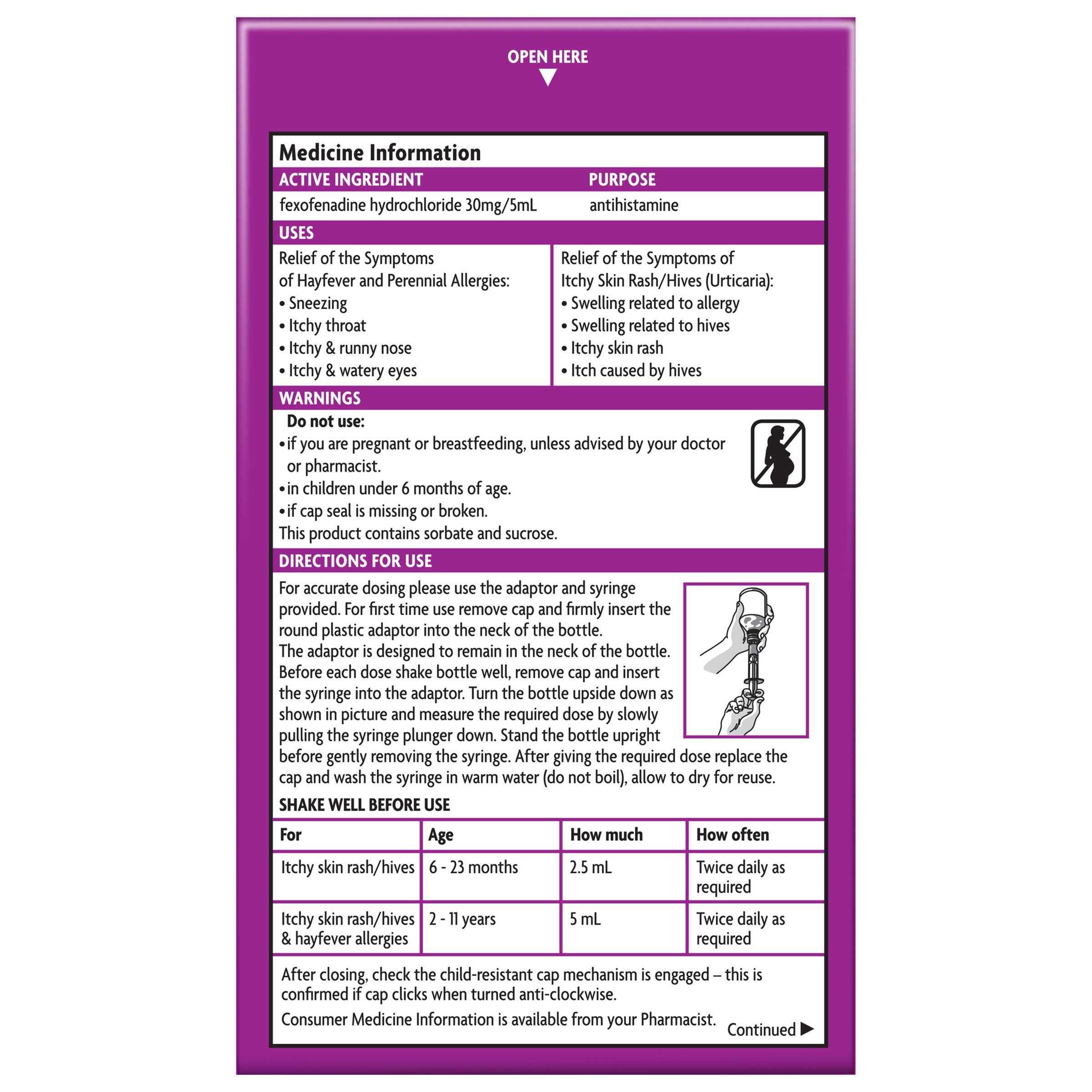 Telfast Kids Oral Liquid 150ml - Image 2