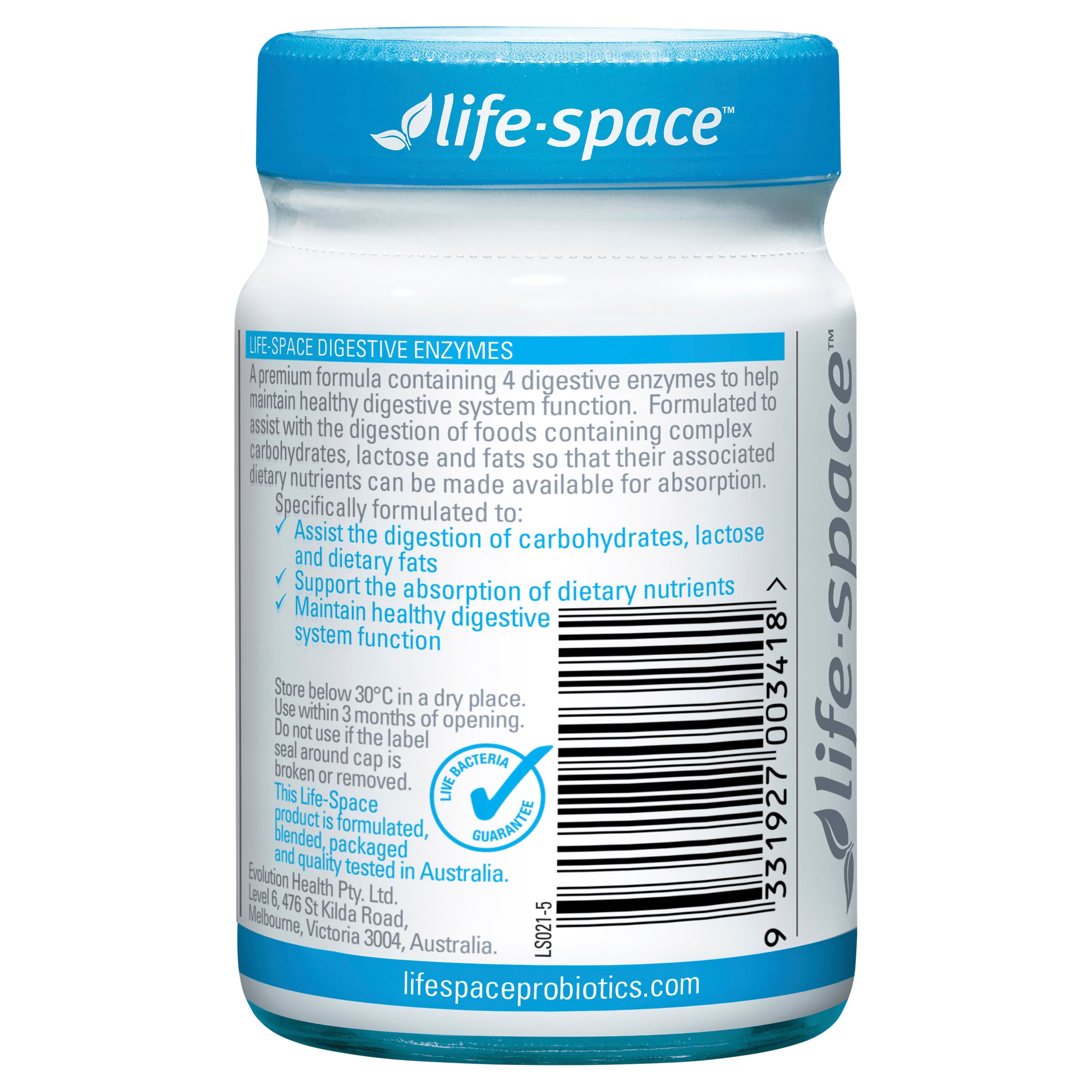 Life-Space Digestive Enzymes 60 capsules - Image 2
