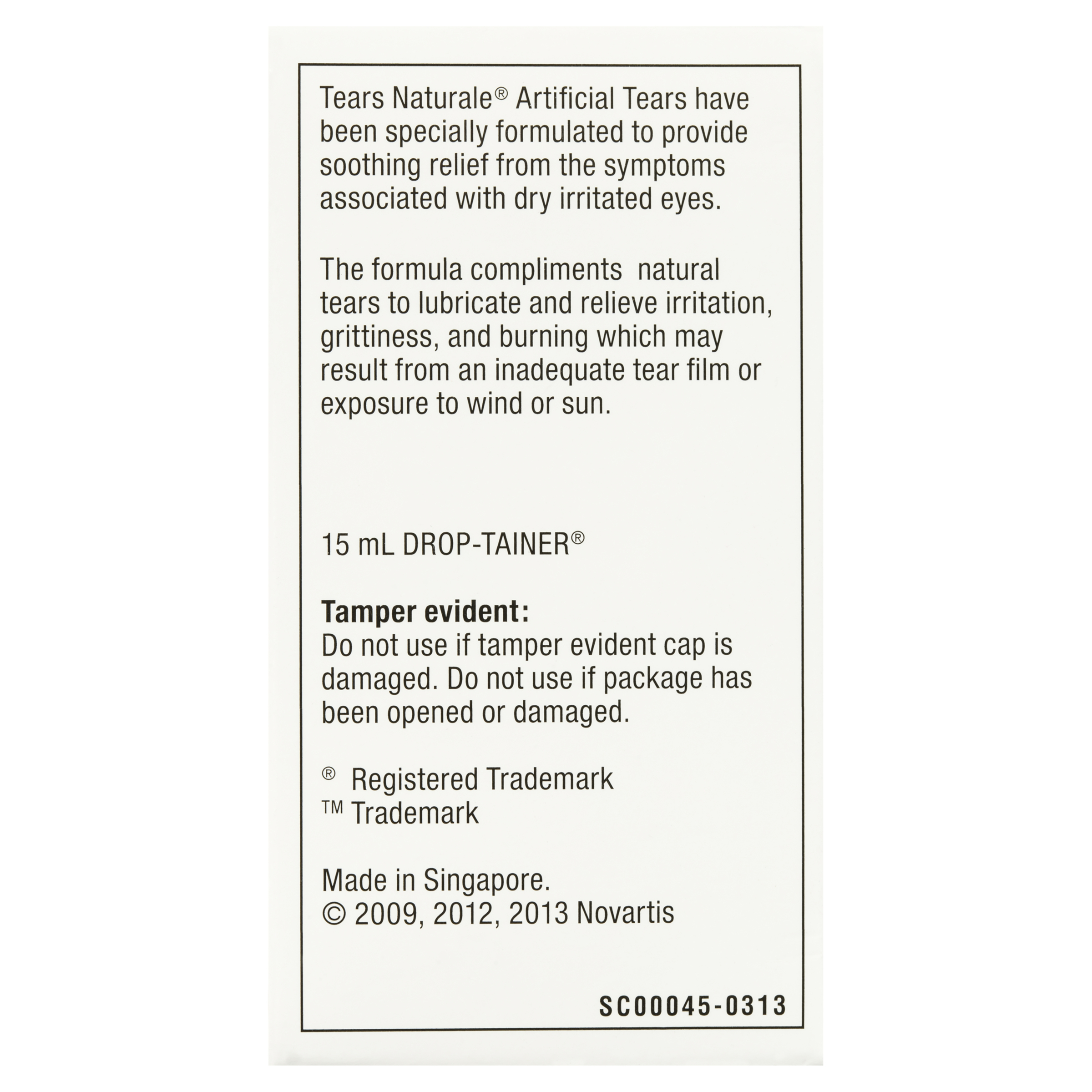 Tears Naturale Eye Drops 15ml - Image 2
